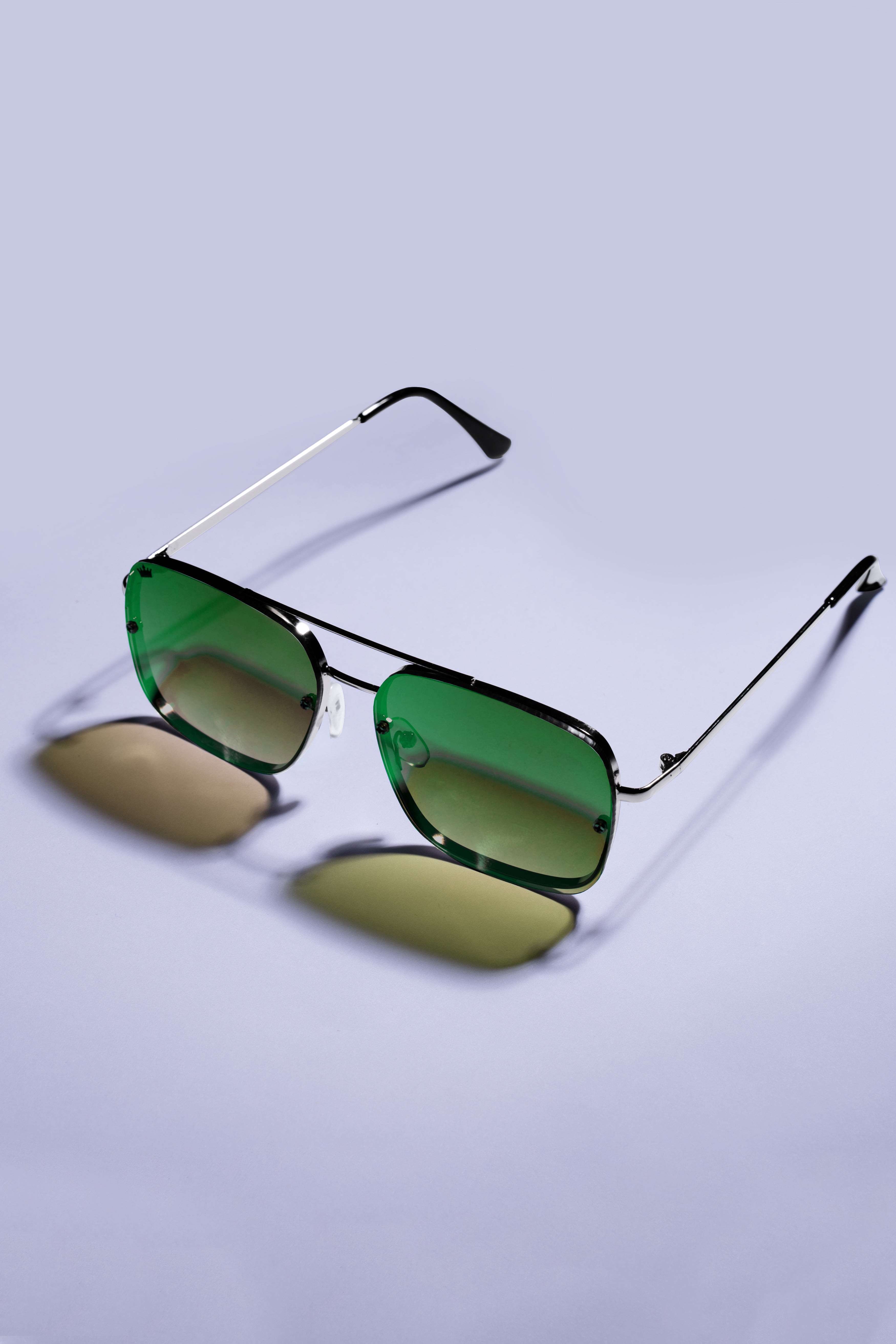 Shamrock Neon French Crown Square Unisex Sunglasses