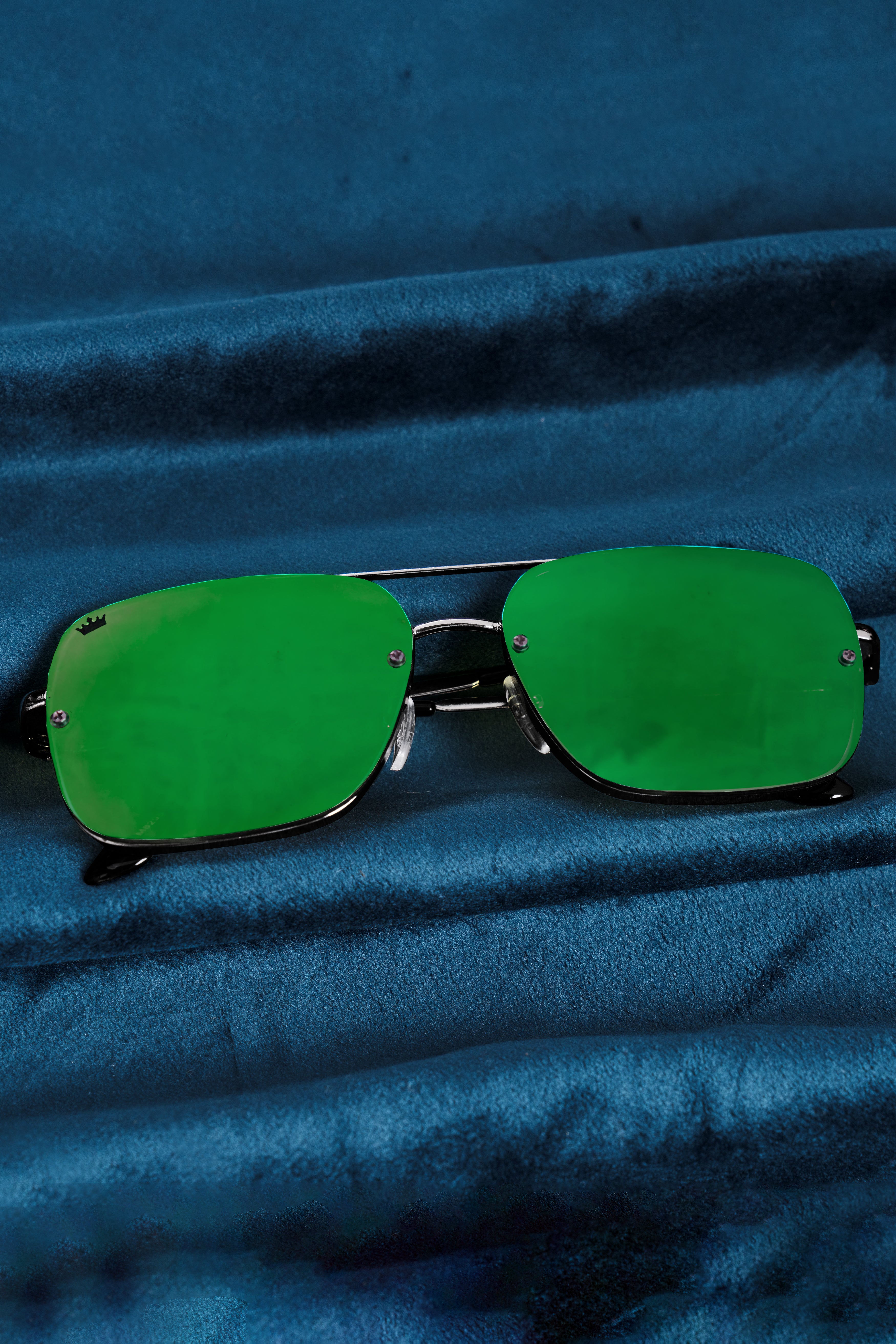 Shamrock Neon French Crown Square Unisex Sunglasses