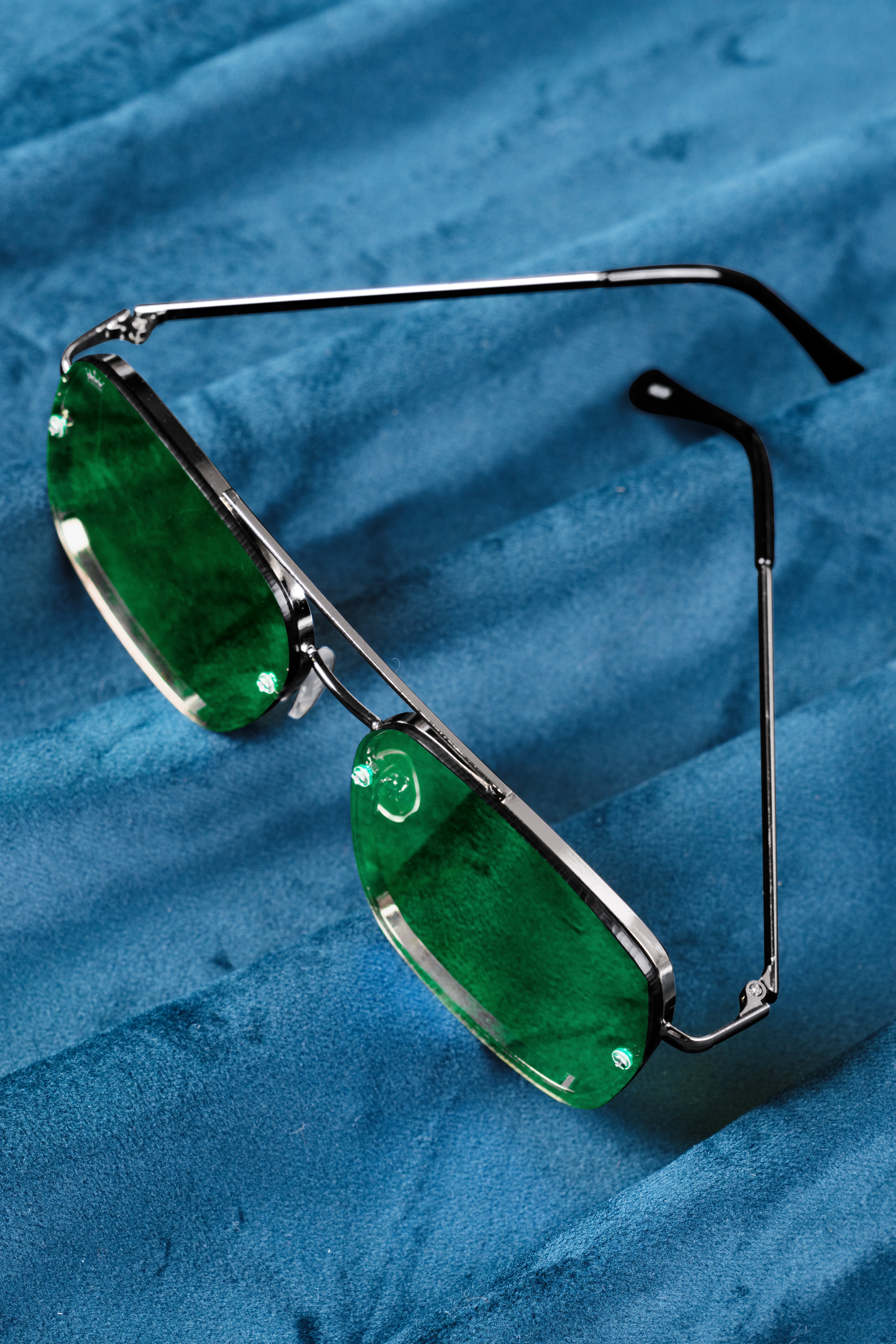 Shamrock Neon French Crown Square Unisex Sunglasses