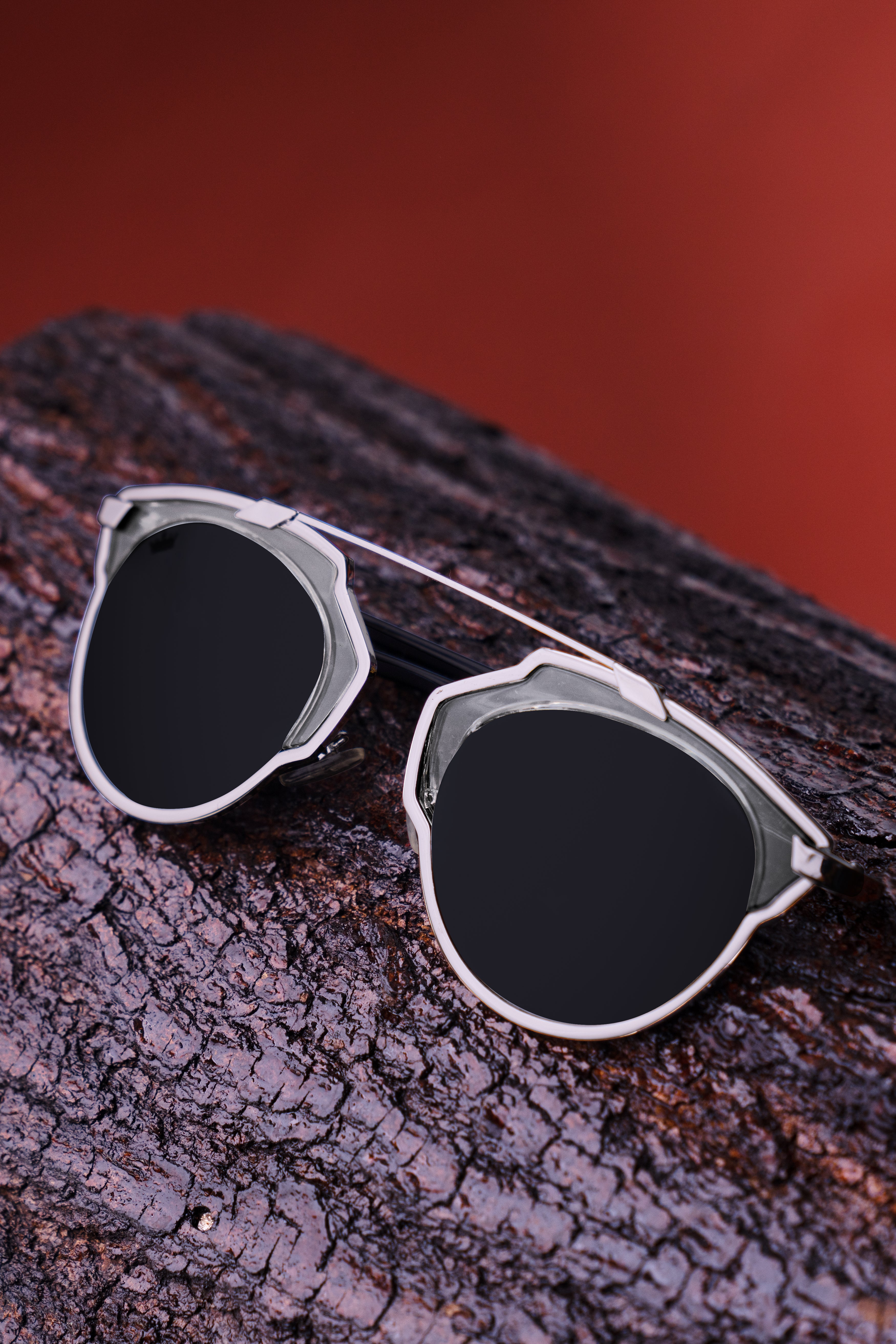 Charcoal Gray French Crown Full Rim Unisex Sunglasses