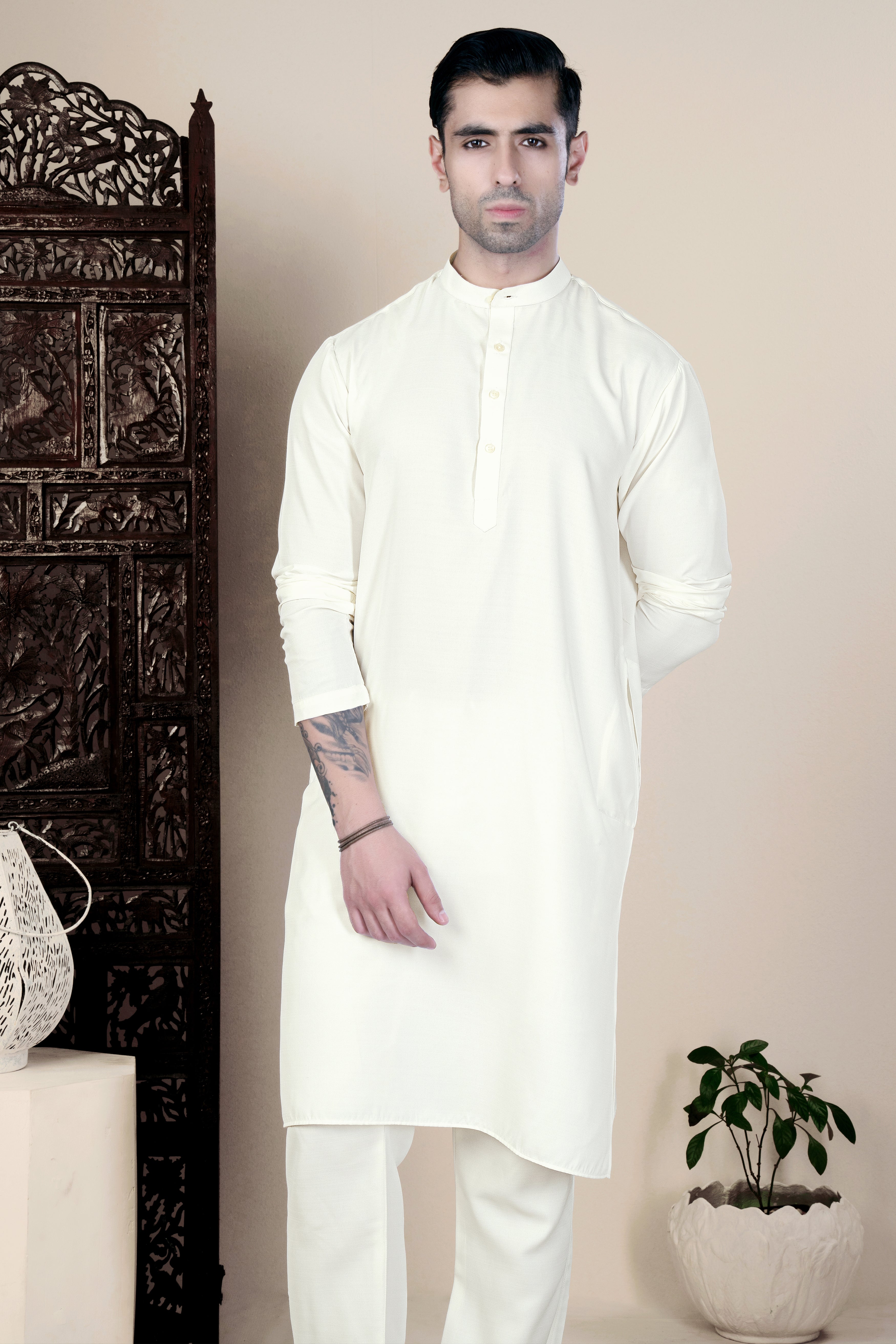 Bisque Beige Kurta Set