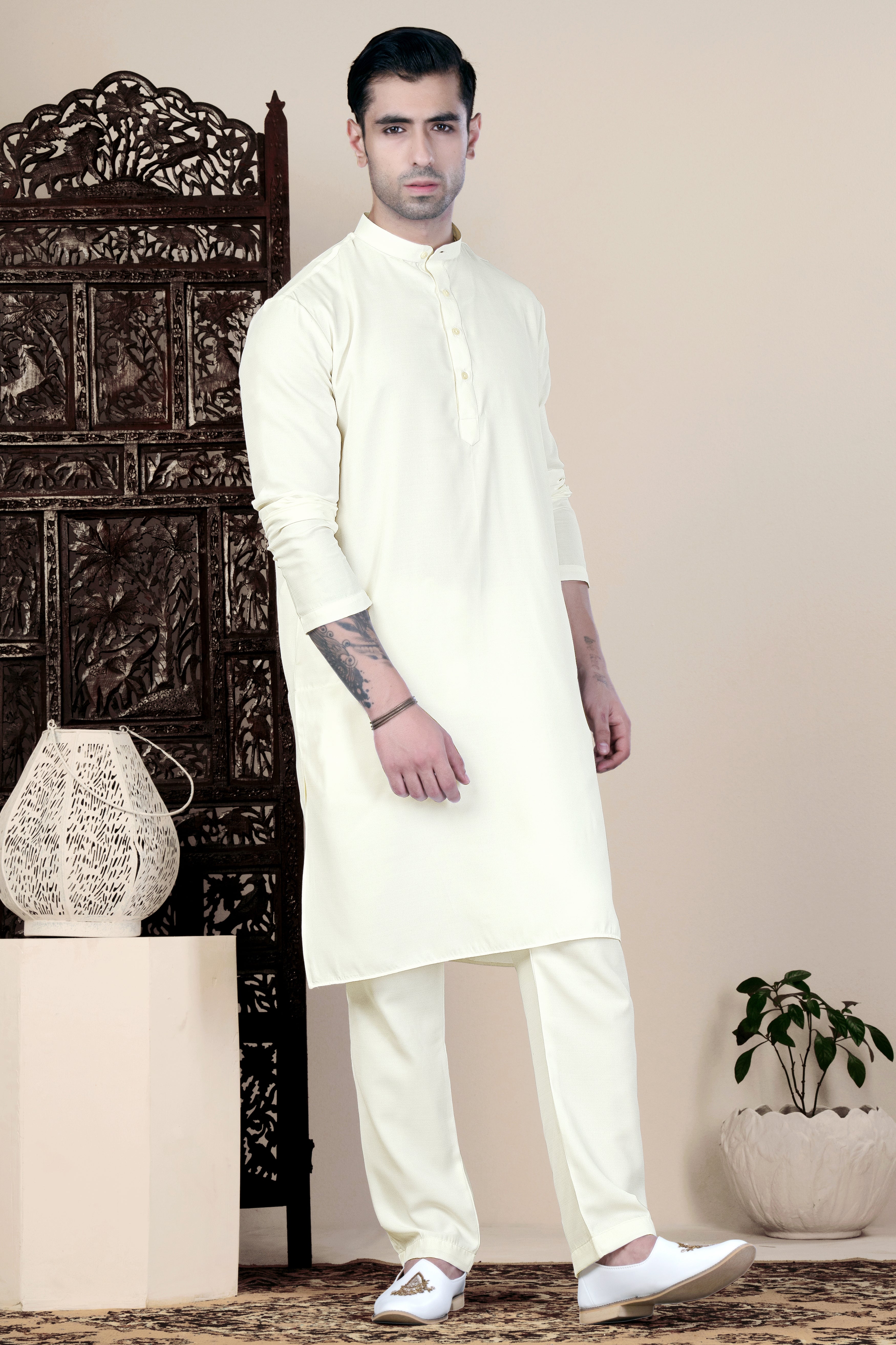 Bisque Beige Kurta Set