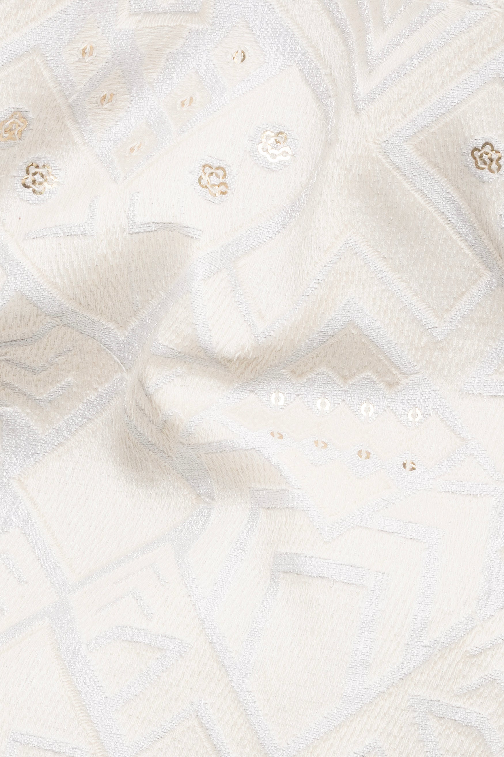 Sand Cream Geometric Thread and Sequin Embroidered Jodhpuri Set