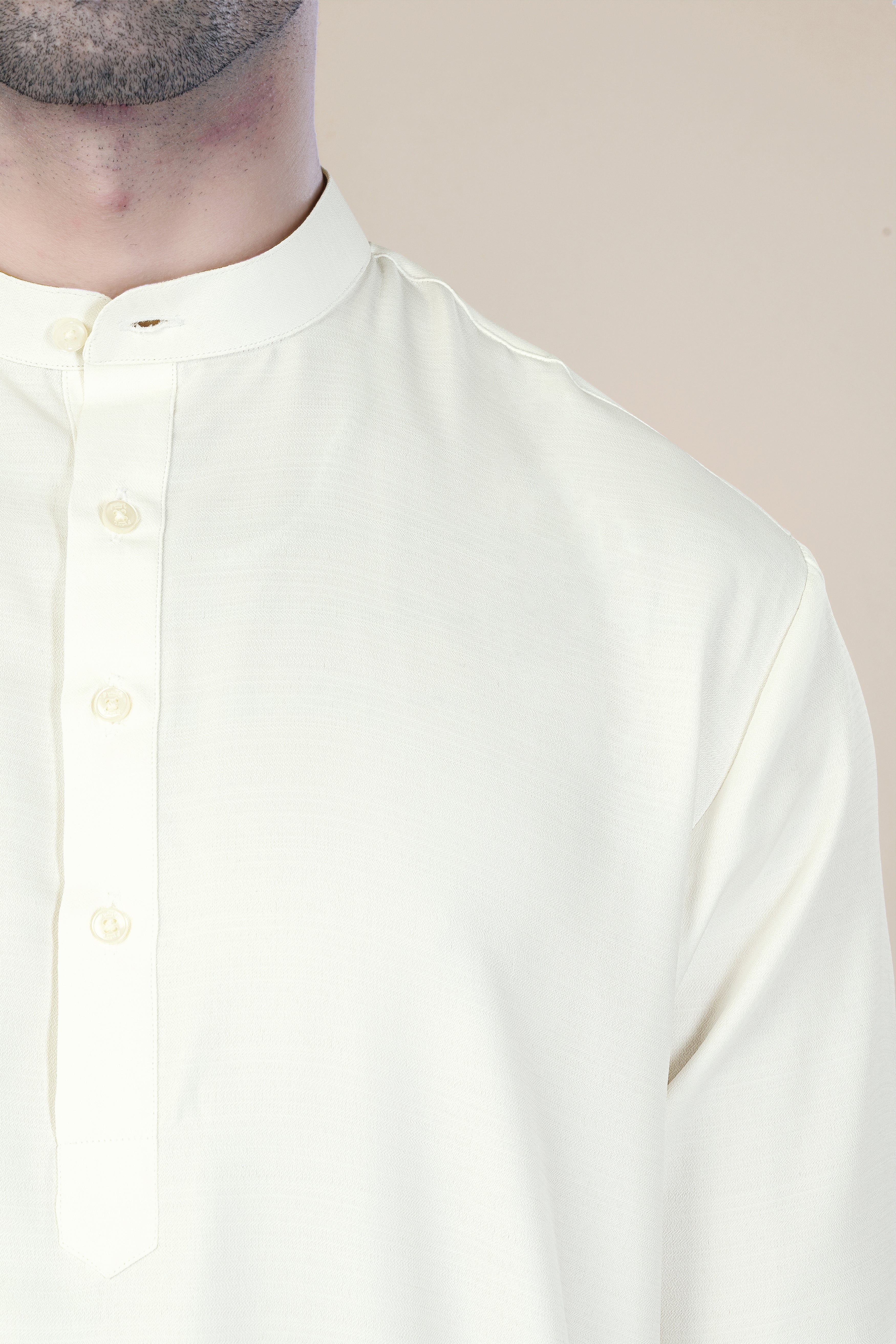 Magnolia Cream Chevron Sequin Embroidered Jodhpuri Set