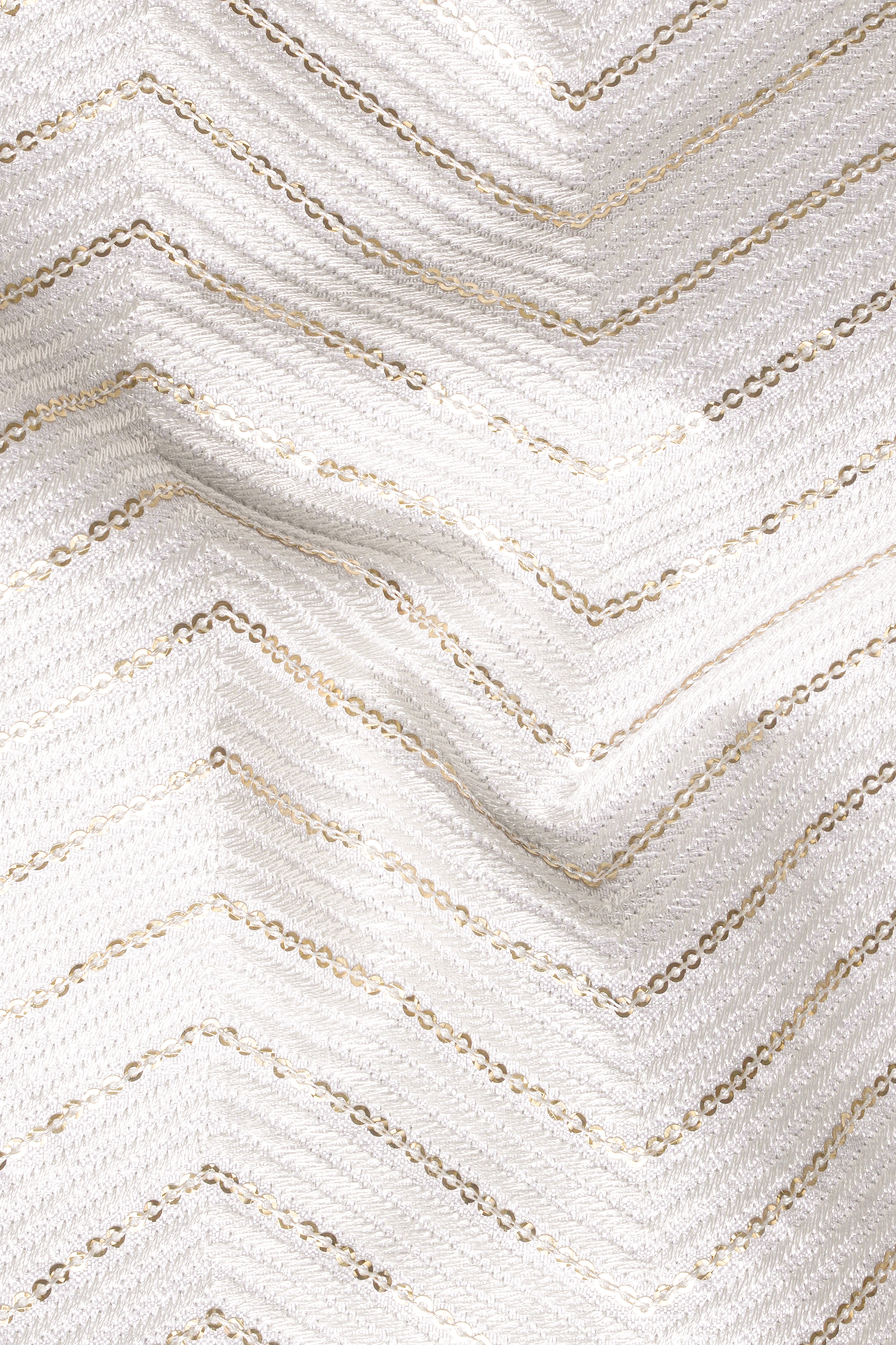 Magnolia Cream Chevron Sequin Embroidered Jodhpuri Set