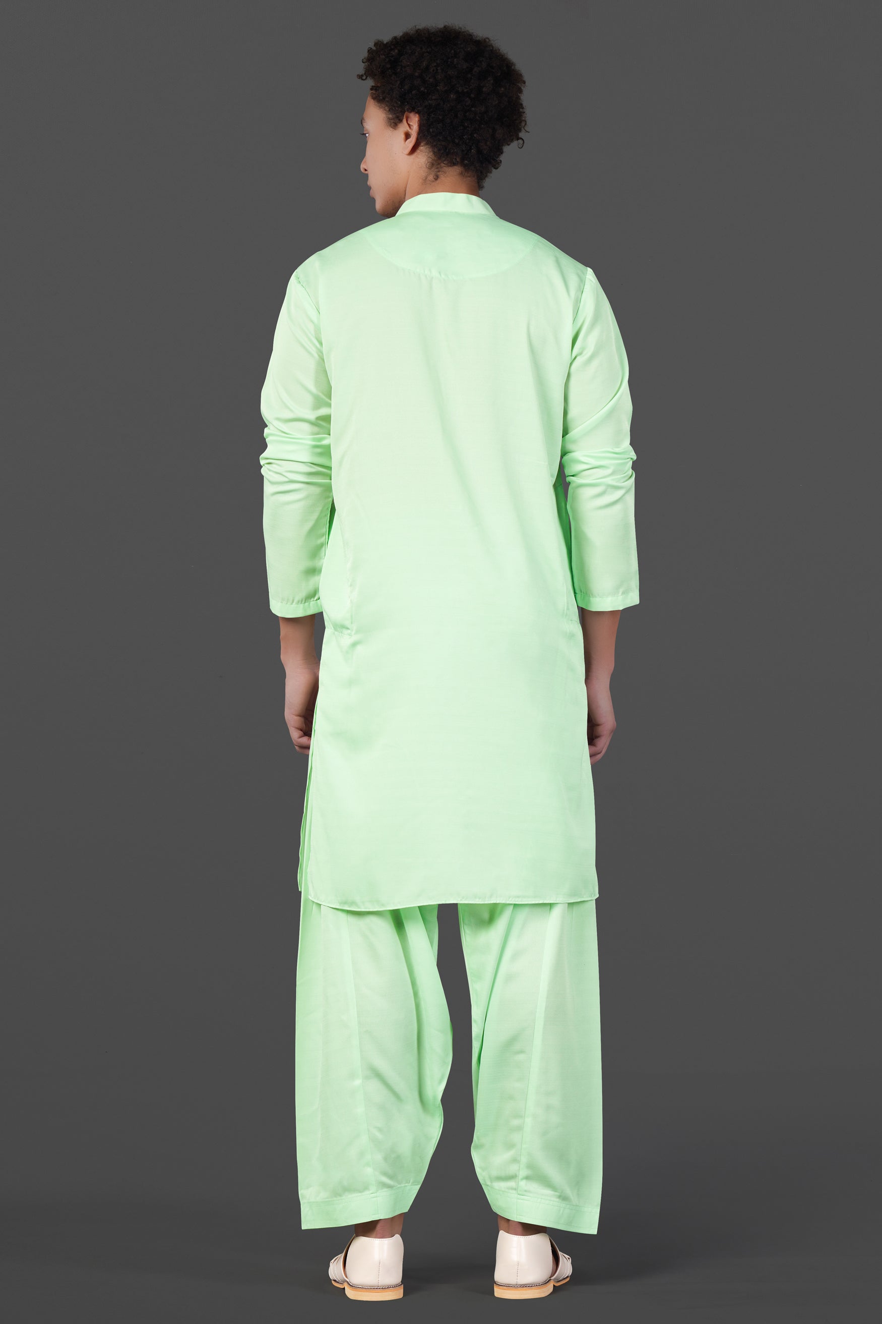 Merino Cream with Alpine Brown Multicolour Sequin Embroidered Indo-Western Sherwani