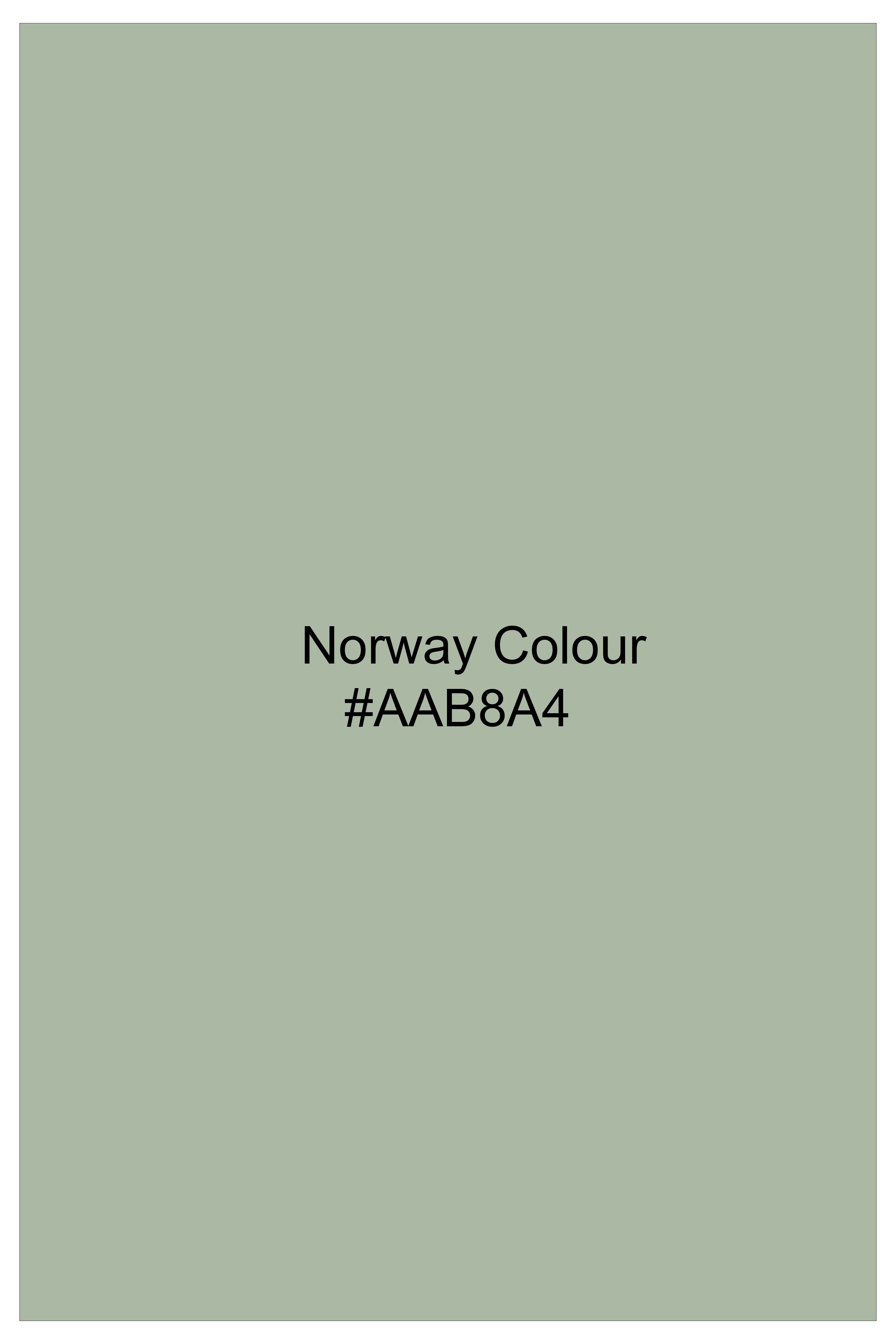 Norway Green Jacquard Weave Indo-Western