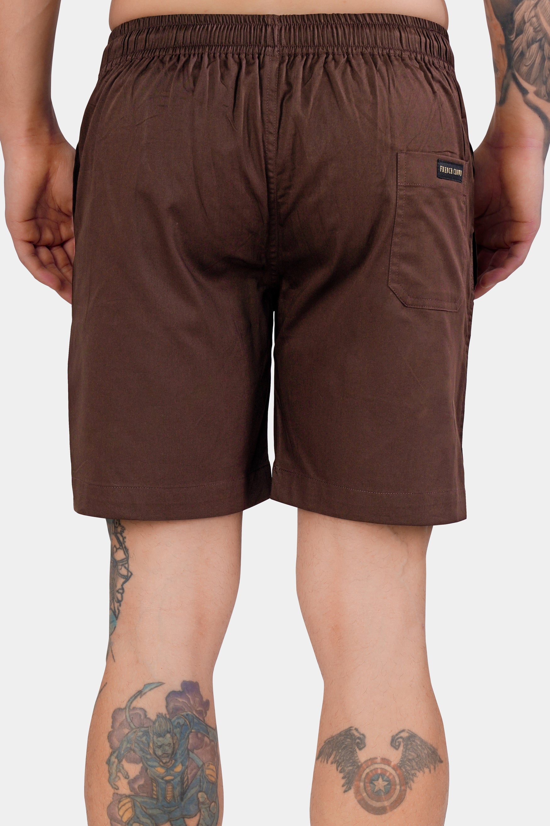 Bistre Brown Subtle Sheen Super Soft Premium Cotton Shorts