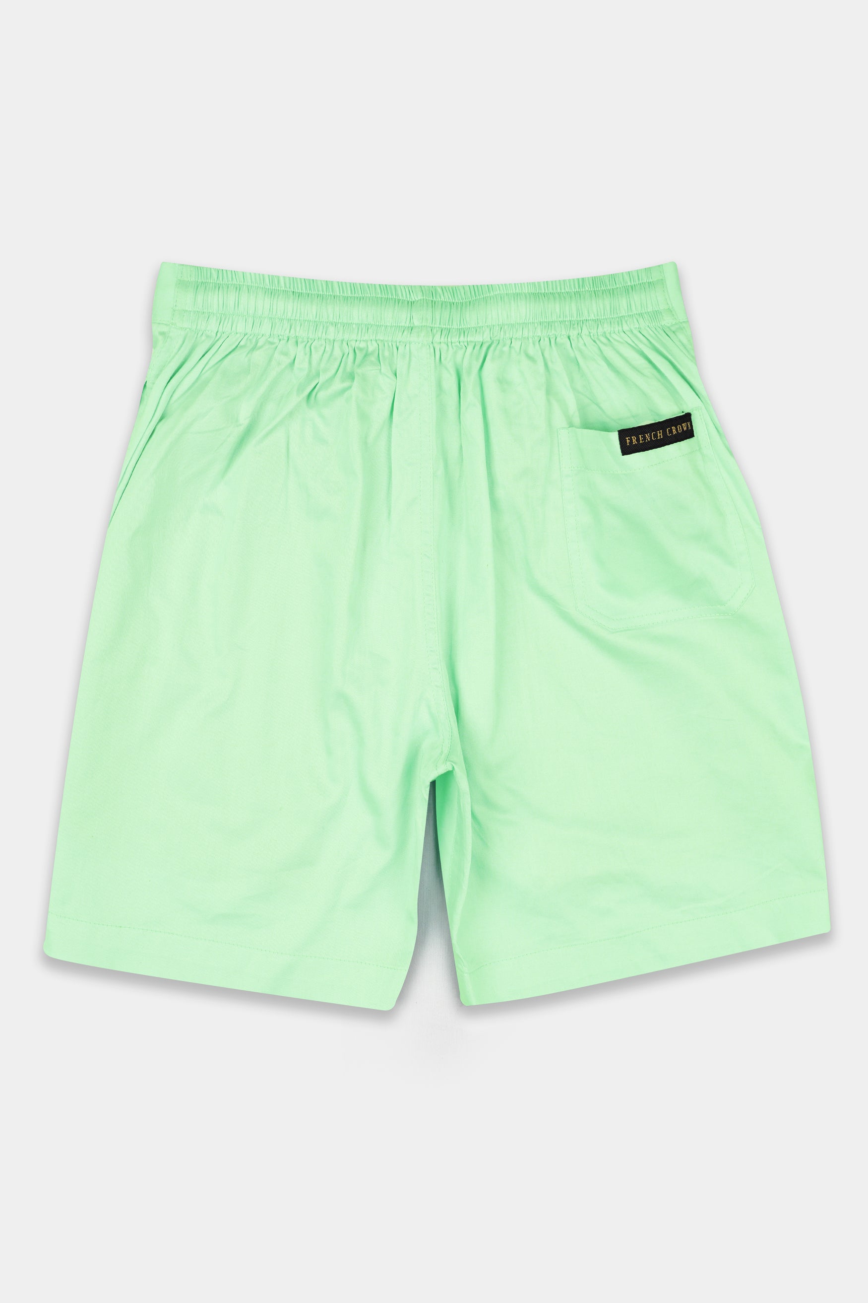 Fringy Green Subtle Sheen Super Soft Premium Cotton Shorts