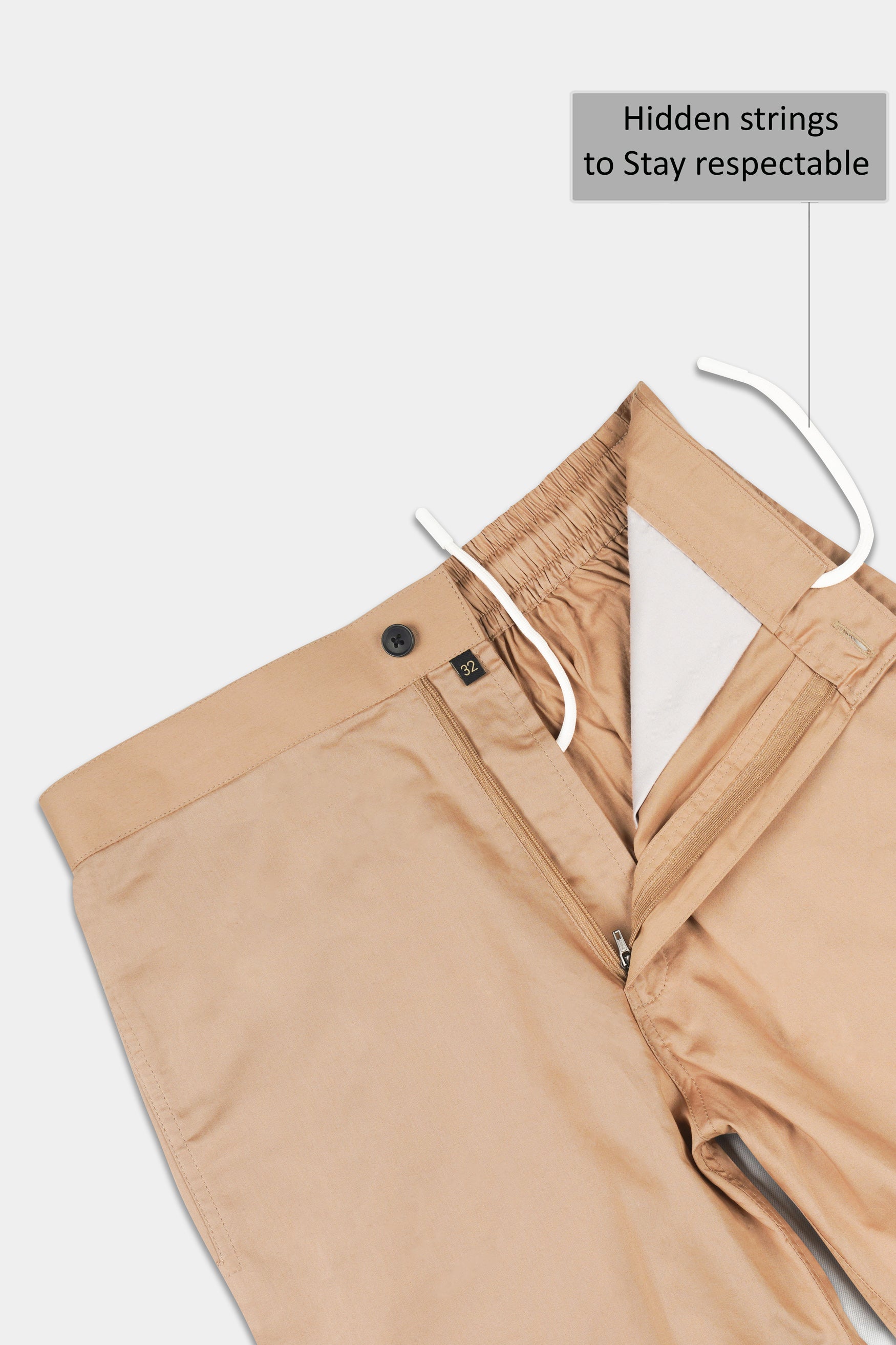 Fawn Brown Subtle Sheen Super Soft Premium Cotton Shorts