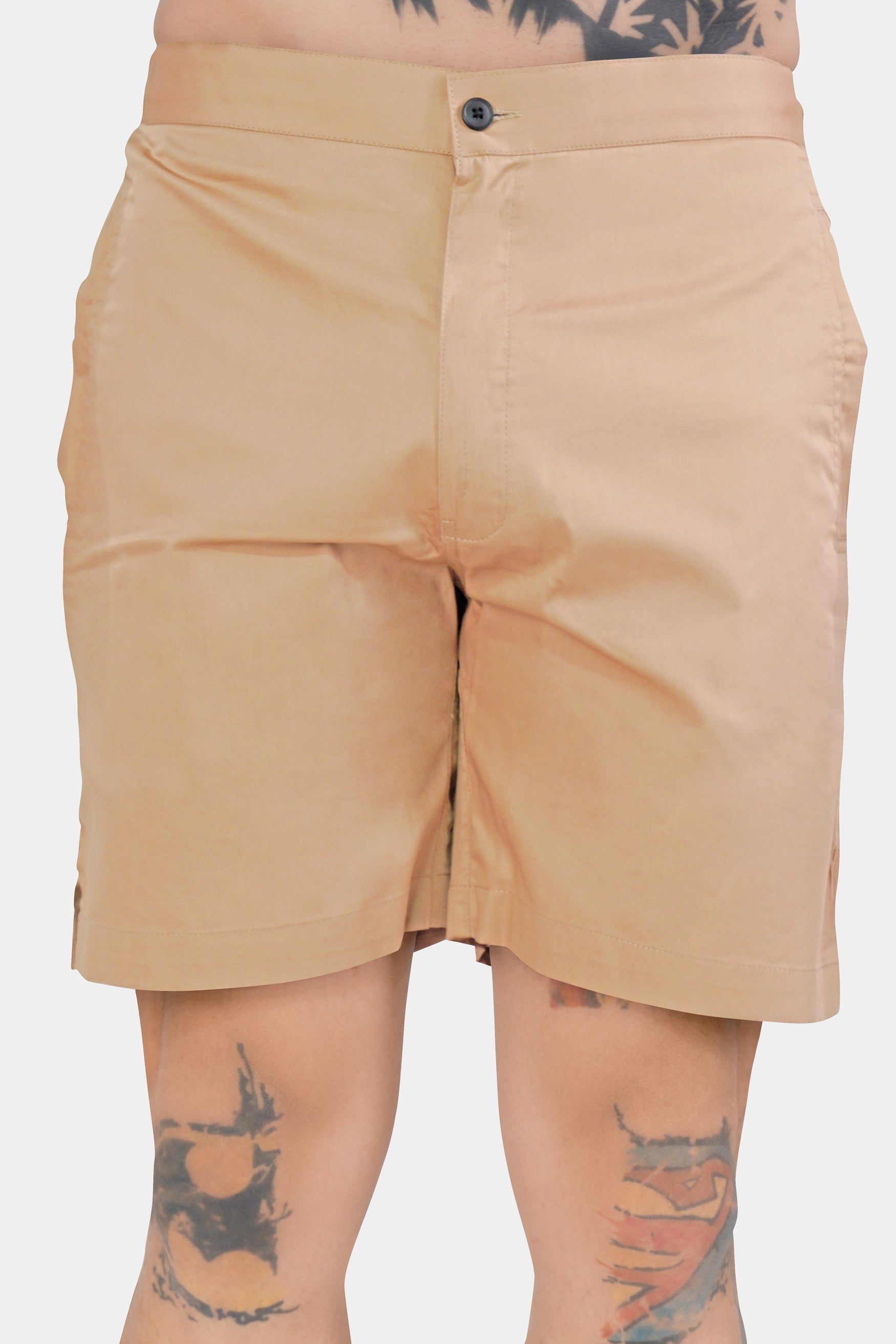 Fawn Brown Subtle Sheen Super Soft Premium Cotton Shorts