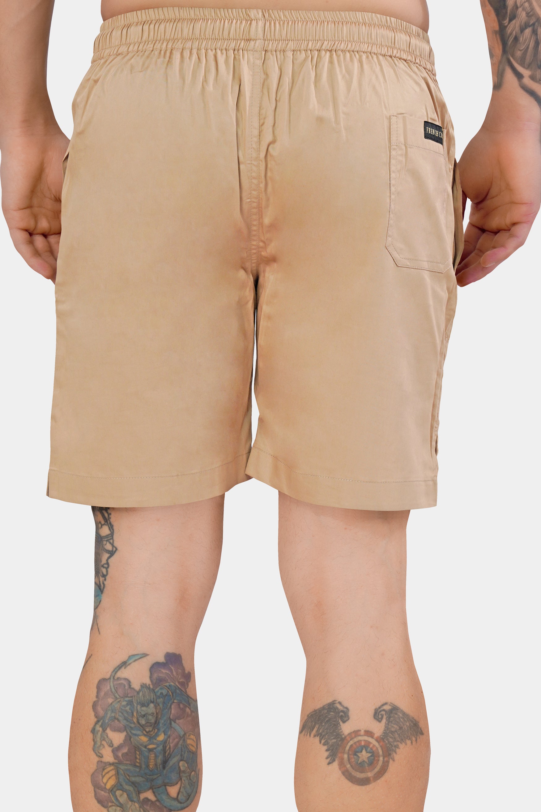 Fawn Brown Subtle Sheen Super Soft Premium Cotton Shorts