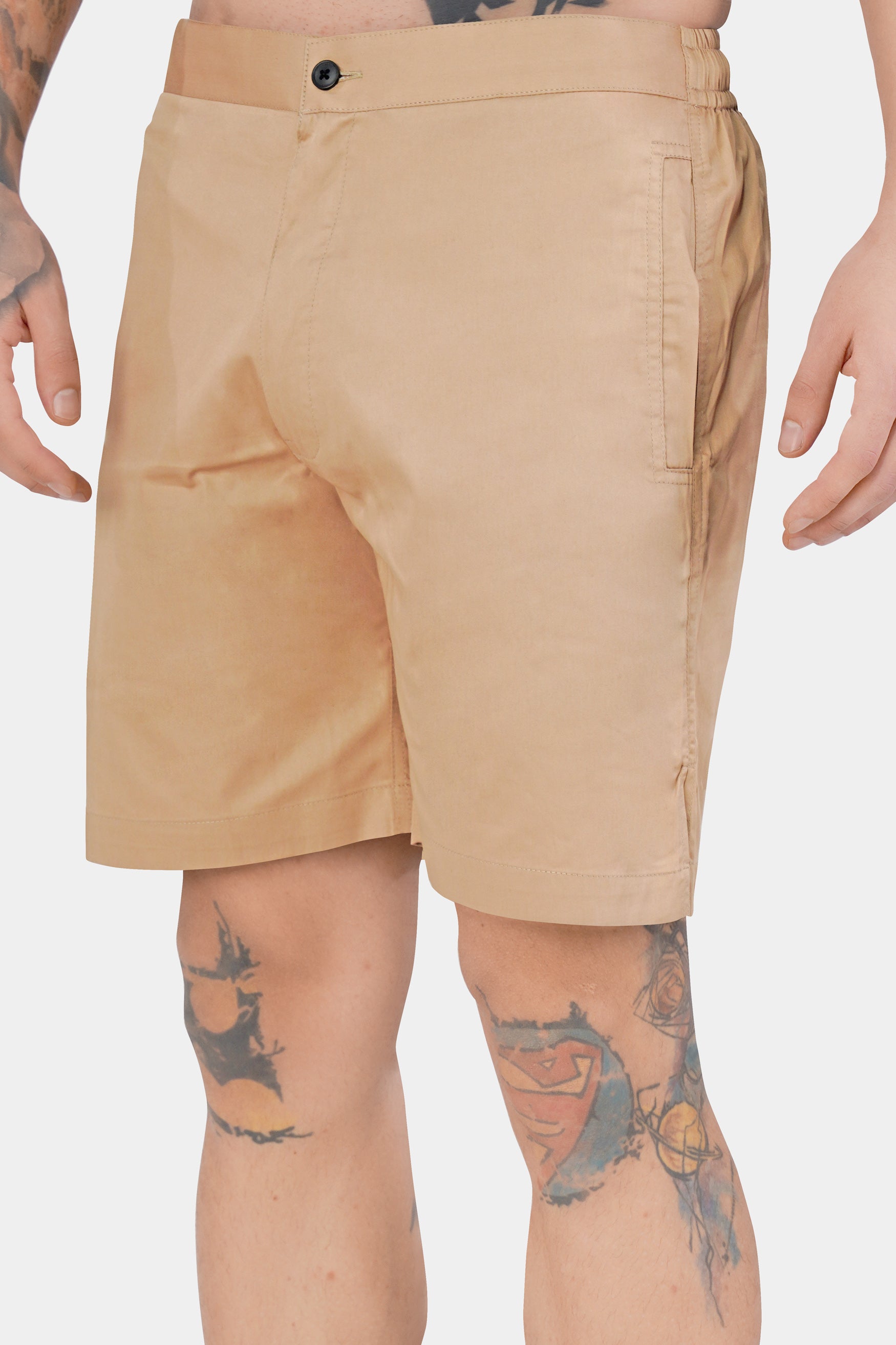 Fawn Brown Subtle Sheen Super Soft Premium Cotton Shorts