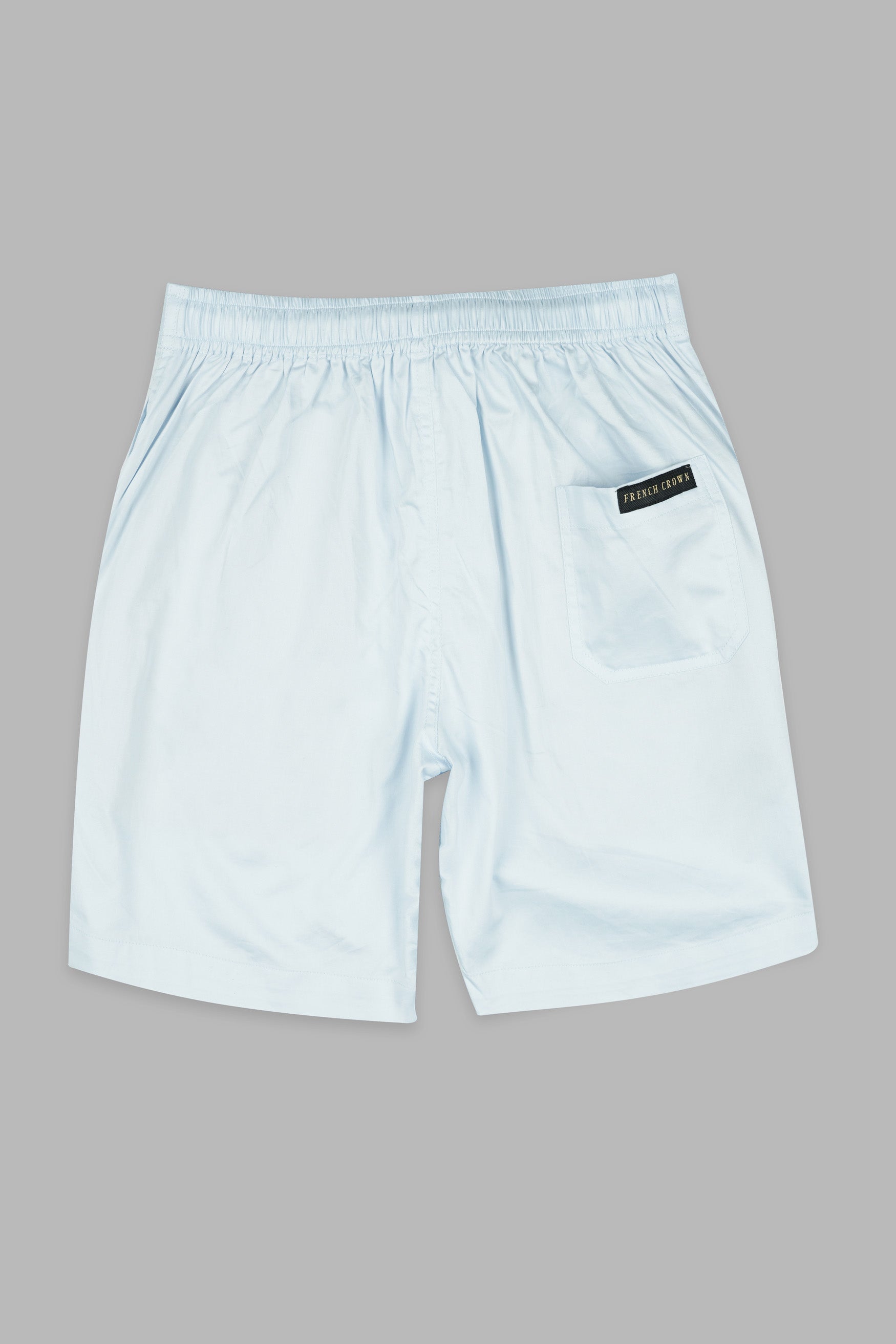 Hawkes Blue Subtle Sheen Super Soft Premium Cotton Shorts