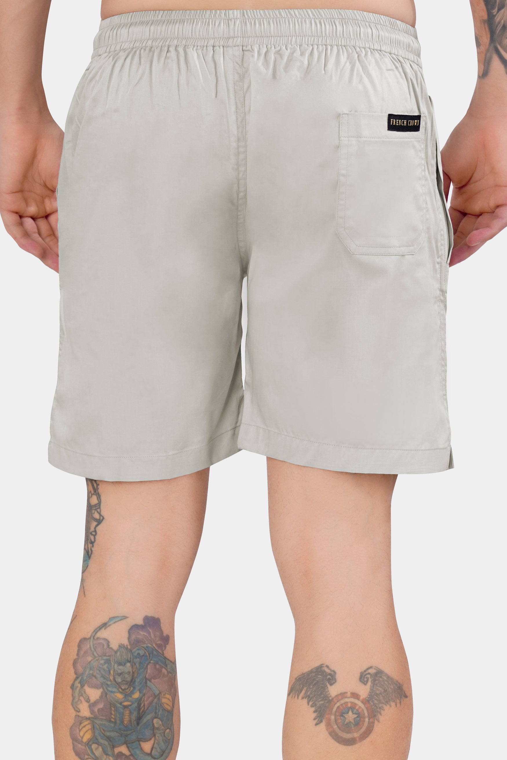 Hawkes Gray Subtle Sheen Super Soft Premium Cotton Shorts