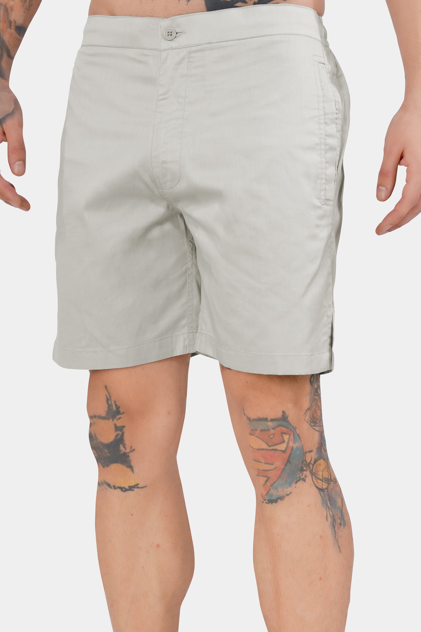 Hawkes Gray Subtle Sheen Super Soft Premium Cotton Shorts