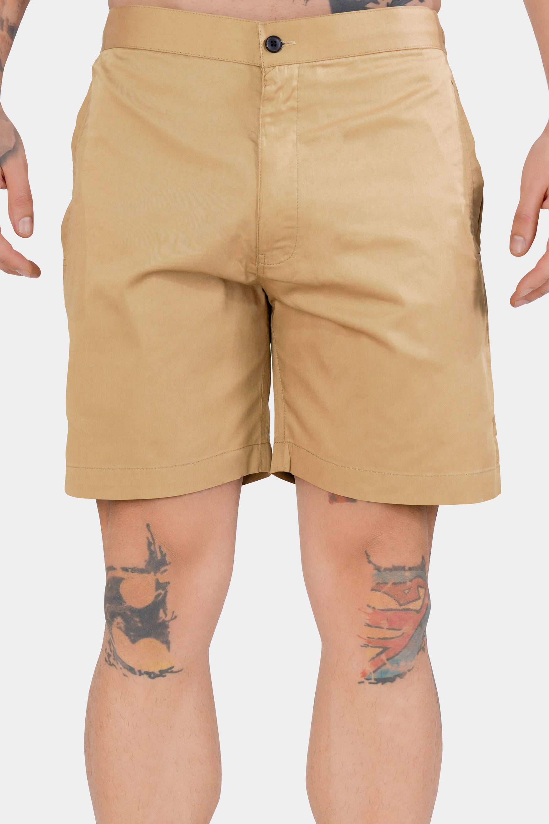 Pavlova Brown Subtle Sheen Super Soft Premium Cotton Shorts