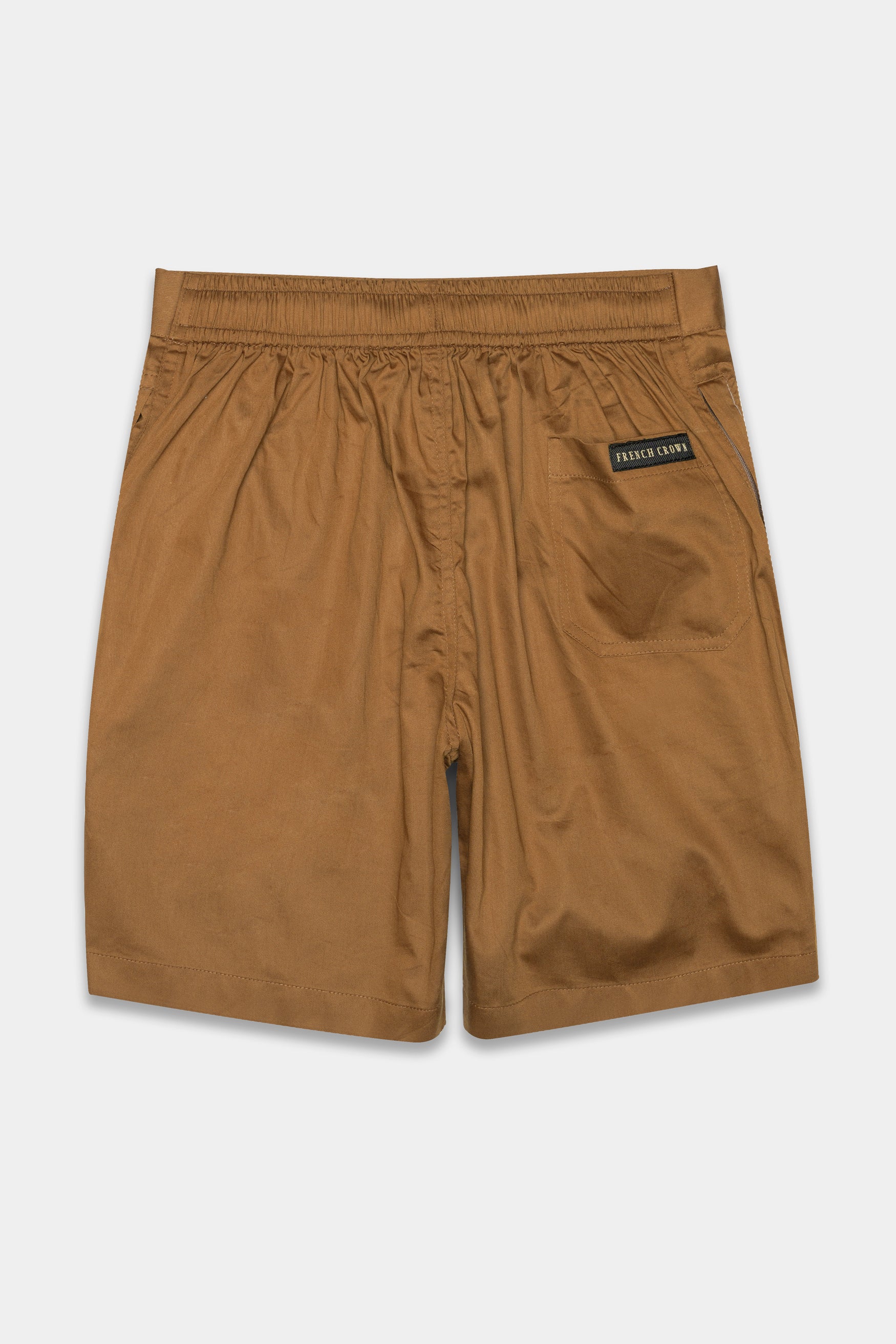 Sepia Brown Subtle Sheen Super Soft Premium Cotton Shorts