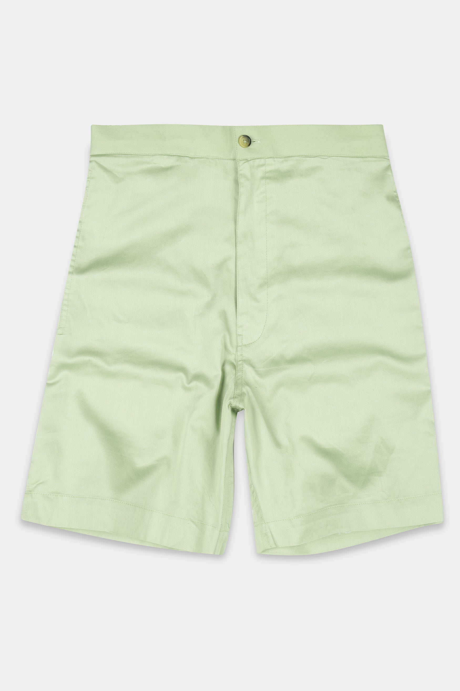 Sprout Green Subtle Sheen Super Soft Premium Cotton Shorts