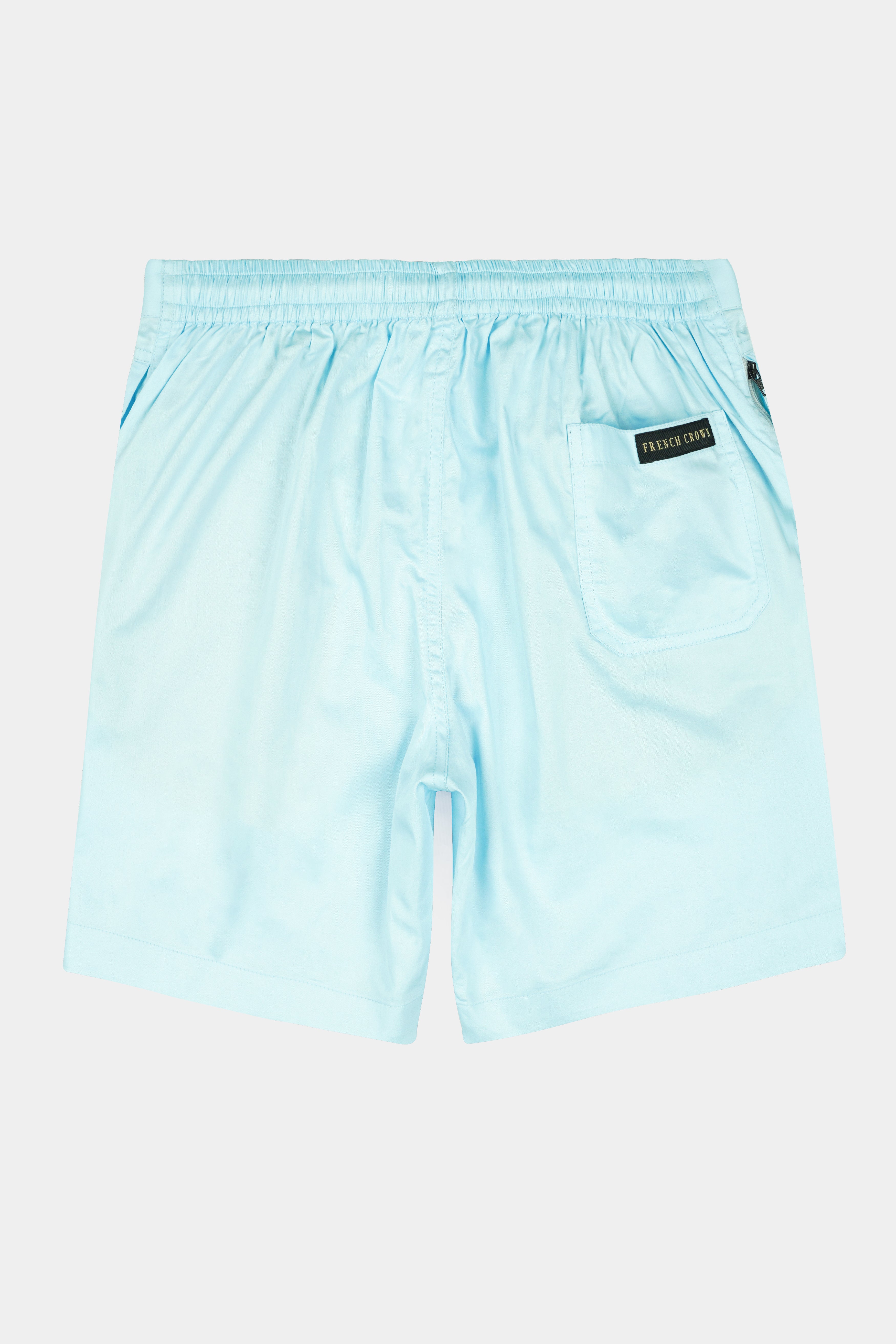 Iceberg Blue Subtle Sheen Super Soft Premium Cotton Shorts