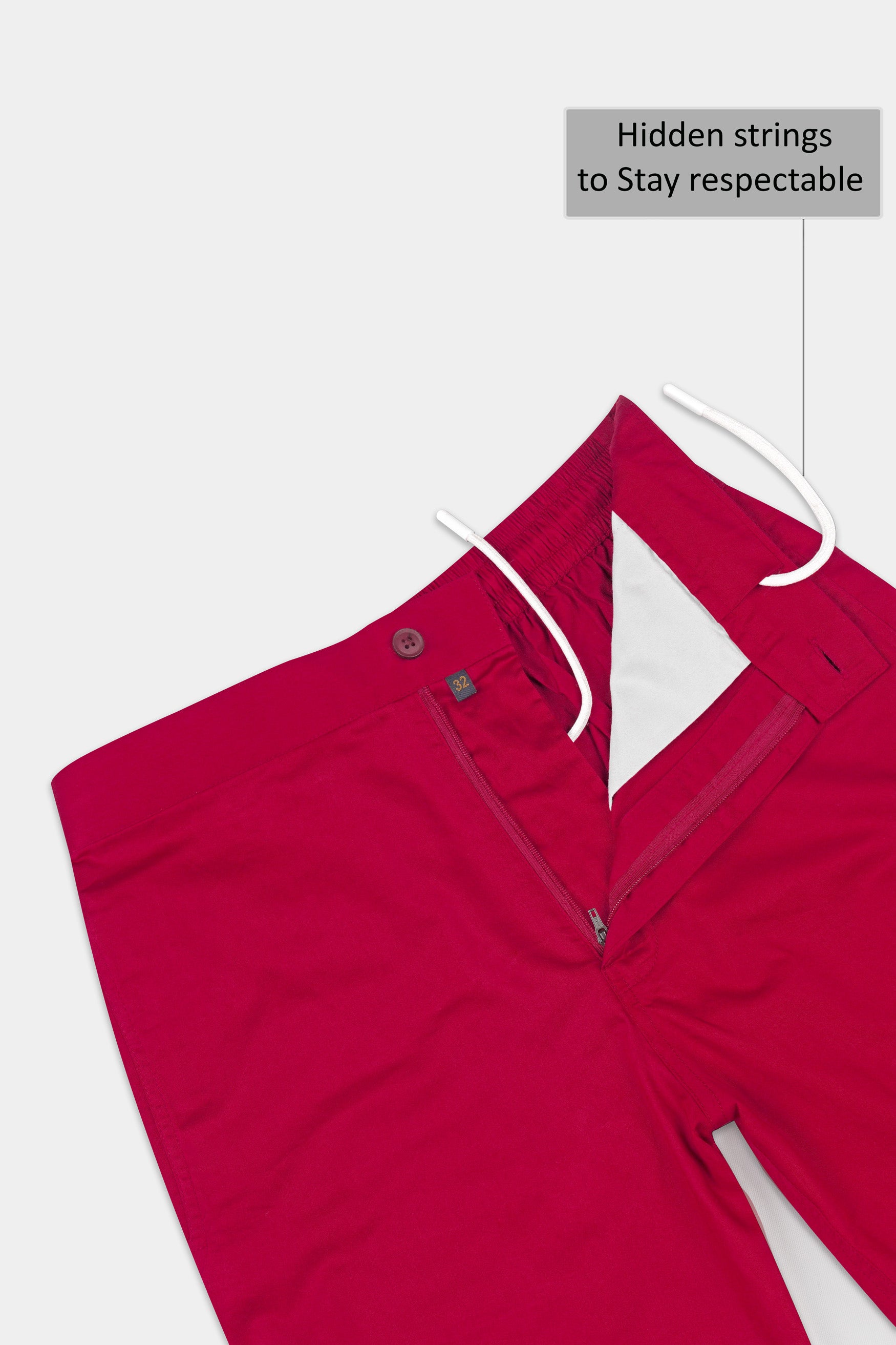 Shiraz Red Subtle Sheen Super Soft Premium Cotton Shorts