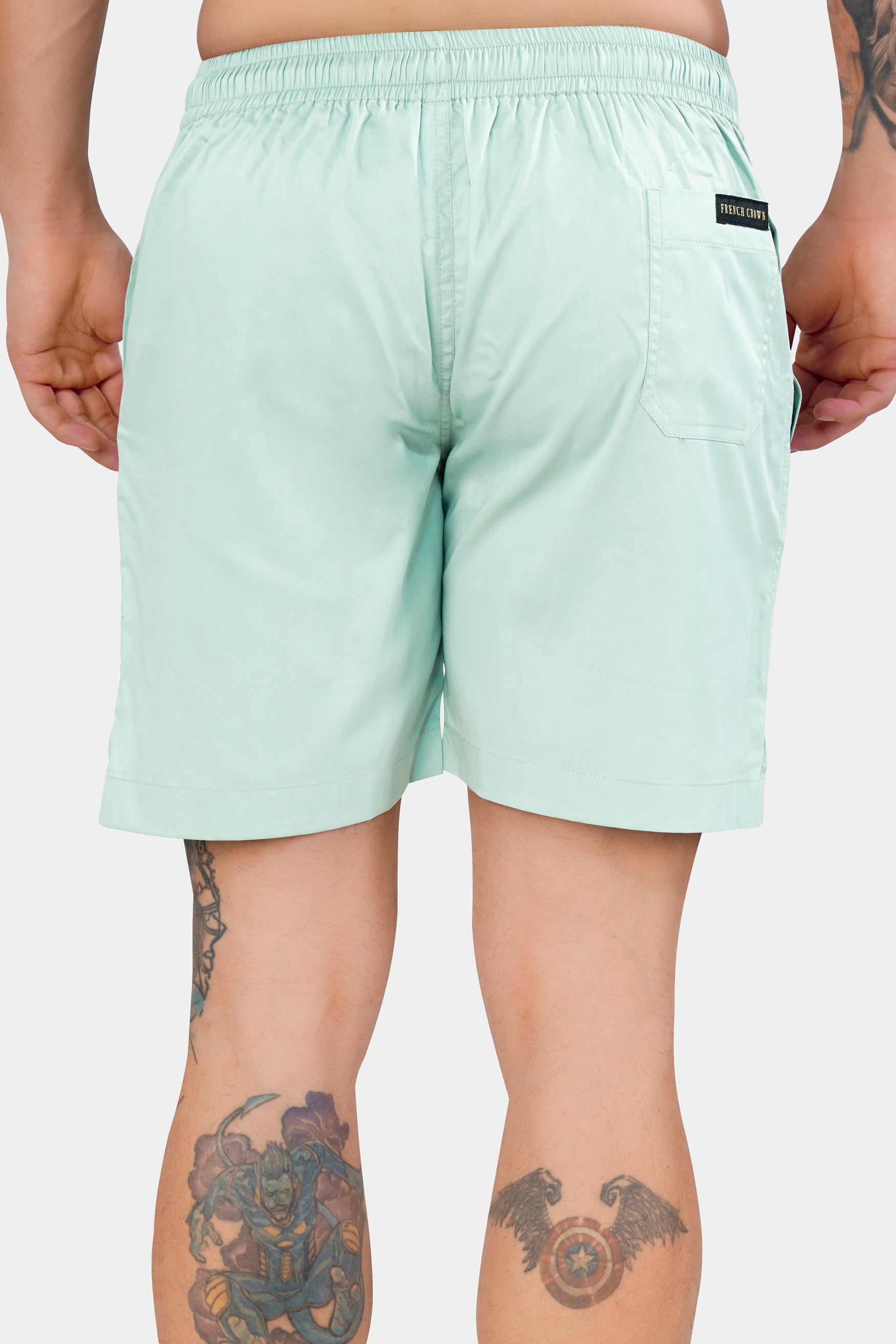 Harp Green Subtle Sheen Super Soft Premium Cotton Shorts