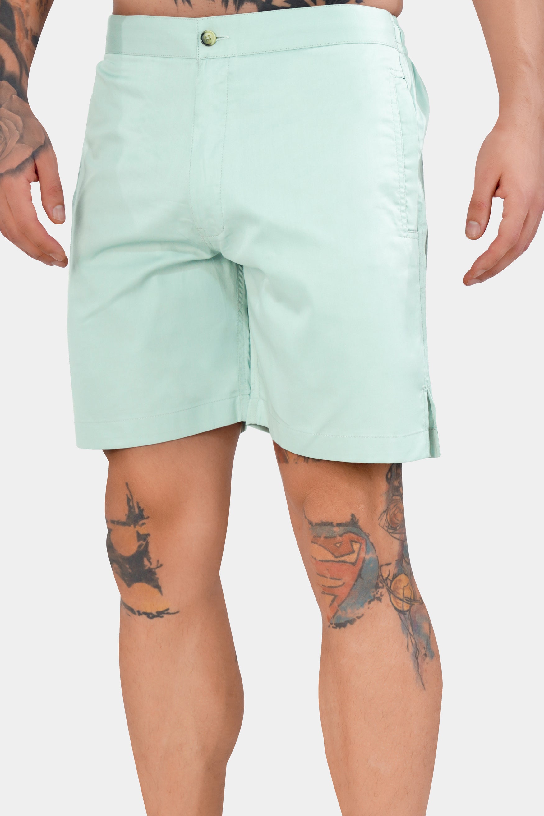 Harp Green Subtle Sheen Super Soft Premium Cotton Shorts