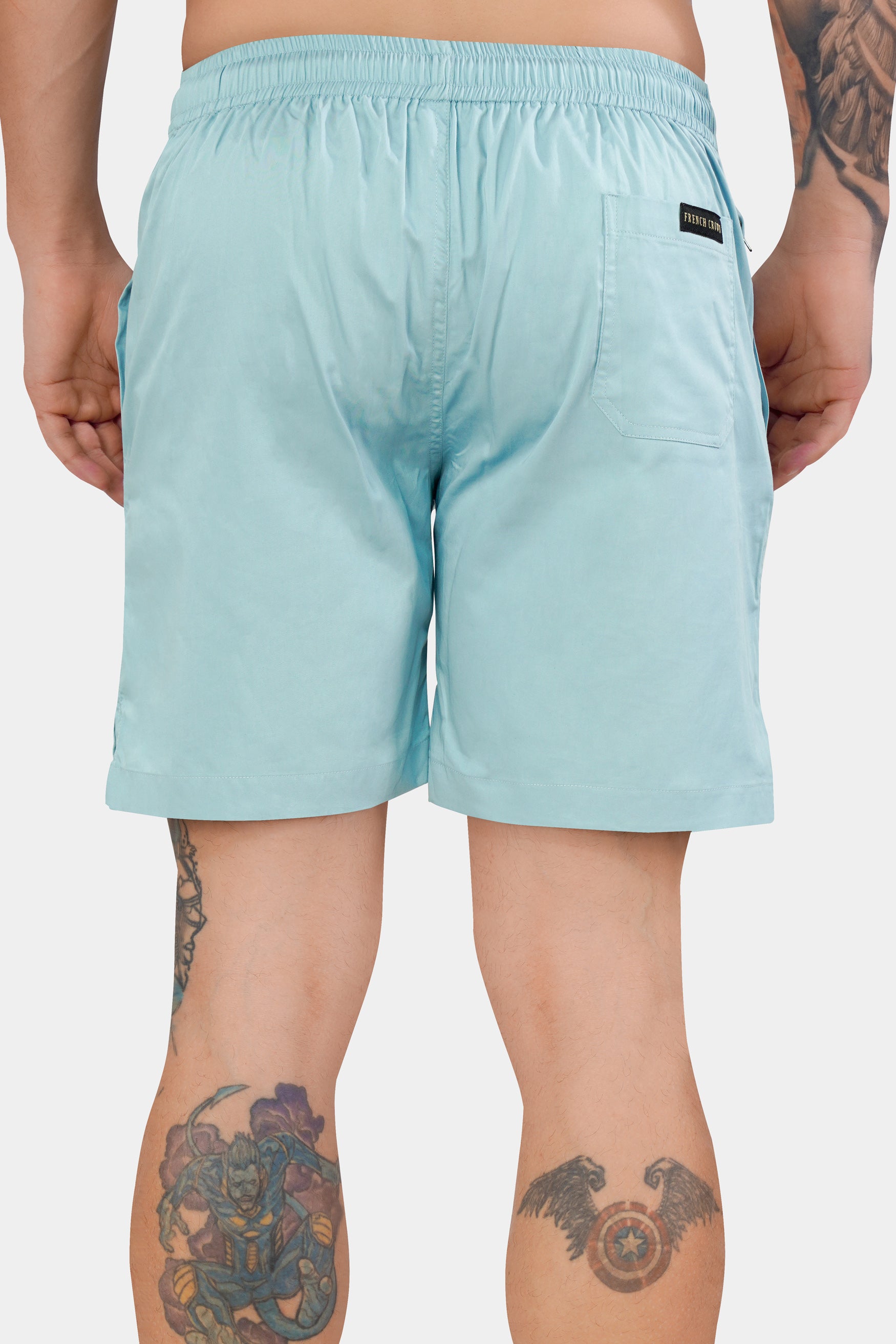 Ziggurat Blue Subtle Sheen Super Soft Premium Cotton Shorts SR306-28,  SR306-30,  SR306-32,  SR306-34,  SR306-36,  SR306-38,  SR306-40,  SR306-42,  SR306-44