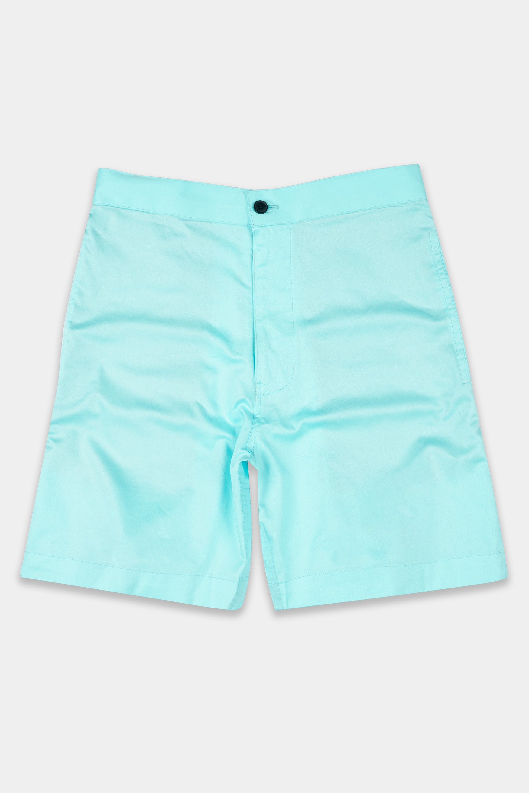 Cyan Blue Subtle Sheen Super Soft Premium Cotton Shorts SR307-28,  SR307-30,  SR307-32,  SR307-34,  SR307-36,  SR307-38,  SR307-40,  SR307-42,  SR307-44