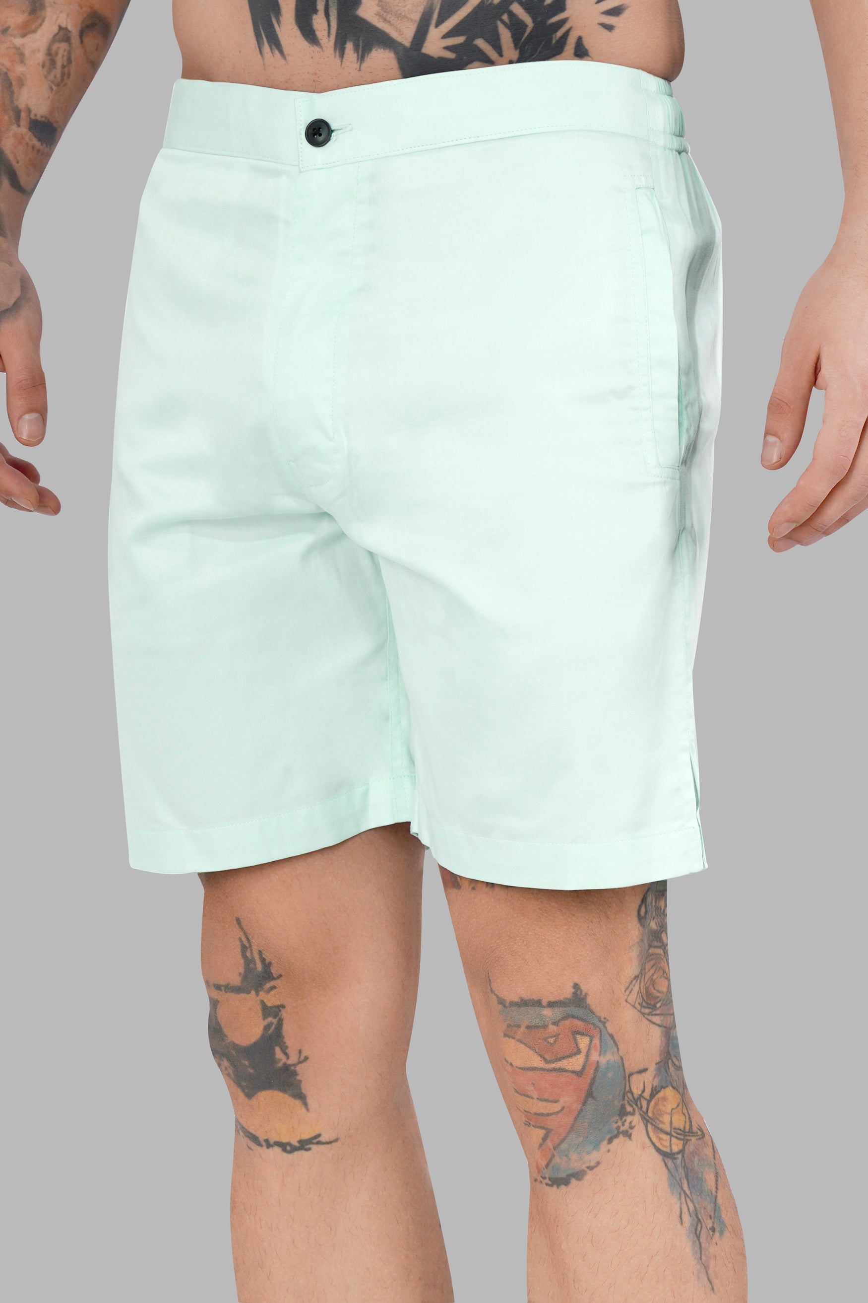 Iceberg Green Subtle Sheen Super Soft Premium Cotton Shorts SR311-28,  SR311-30,  SR311-32,  SR311-34,  SR311-36,  SR311-38,  SR311-40,  SR311-42,  SR311-44