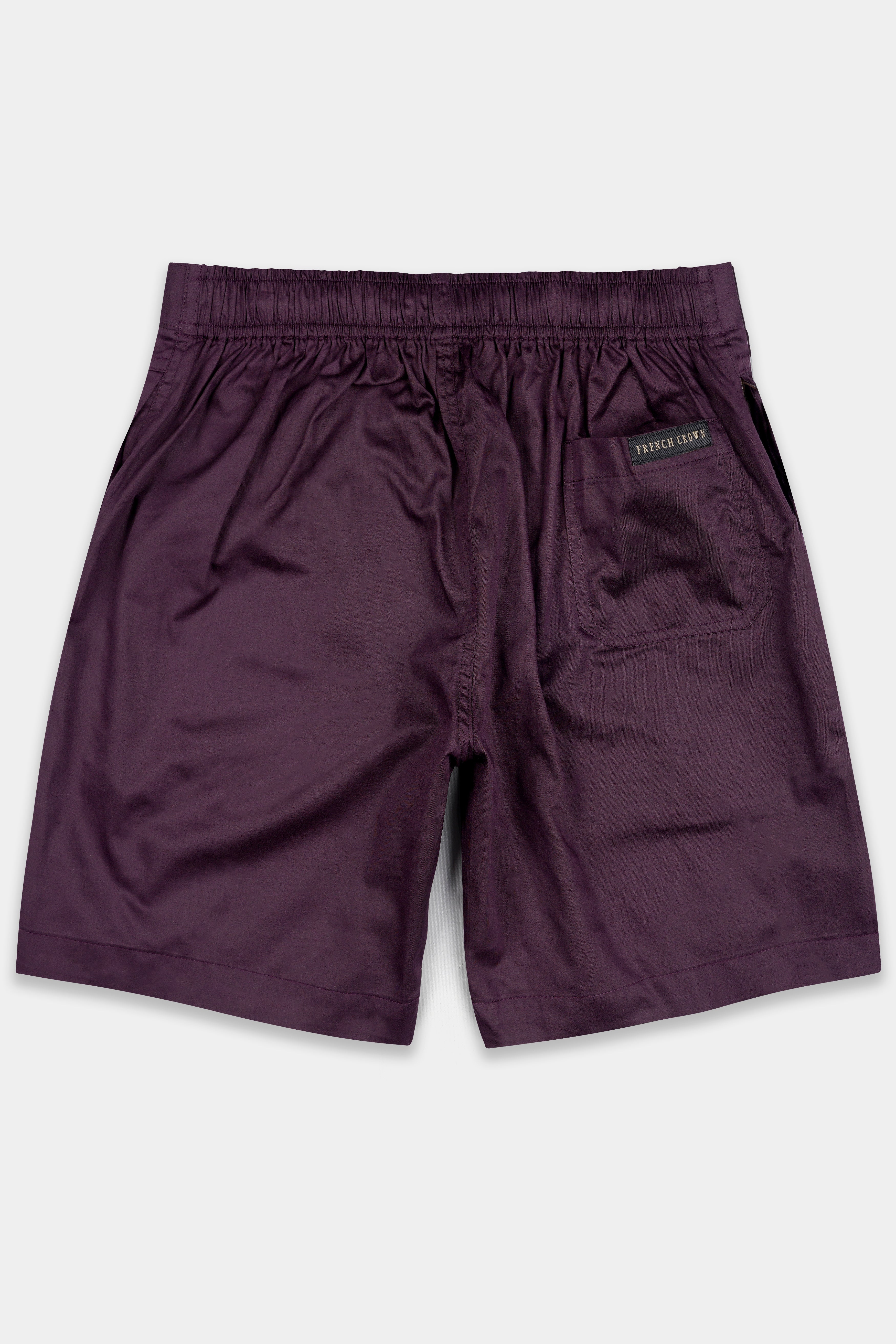 Tyrian Purple Subtle Sheen Super Soft Premium Cotton Shorts SR317-28,  SR317-30,  SR317-32,  SR317-34,  SR317-36,  SR317-38,  SR317-40,  SR317-42,  SR317-44