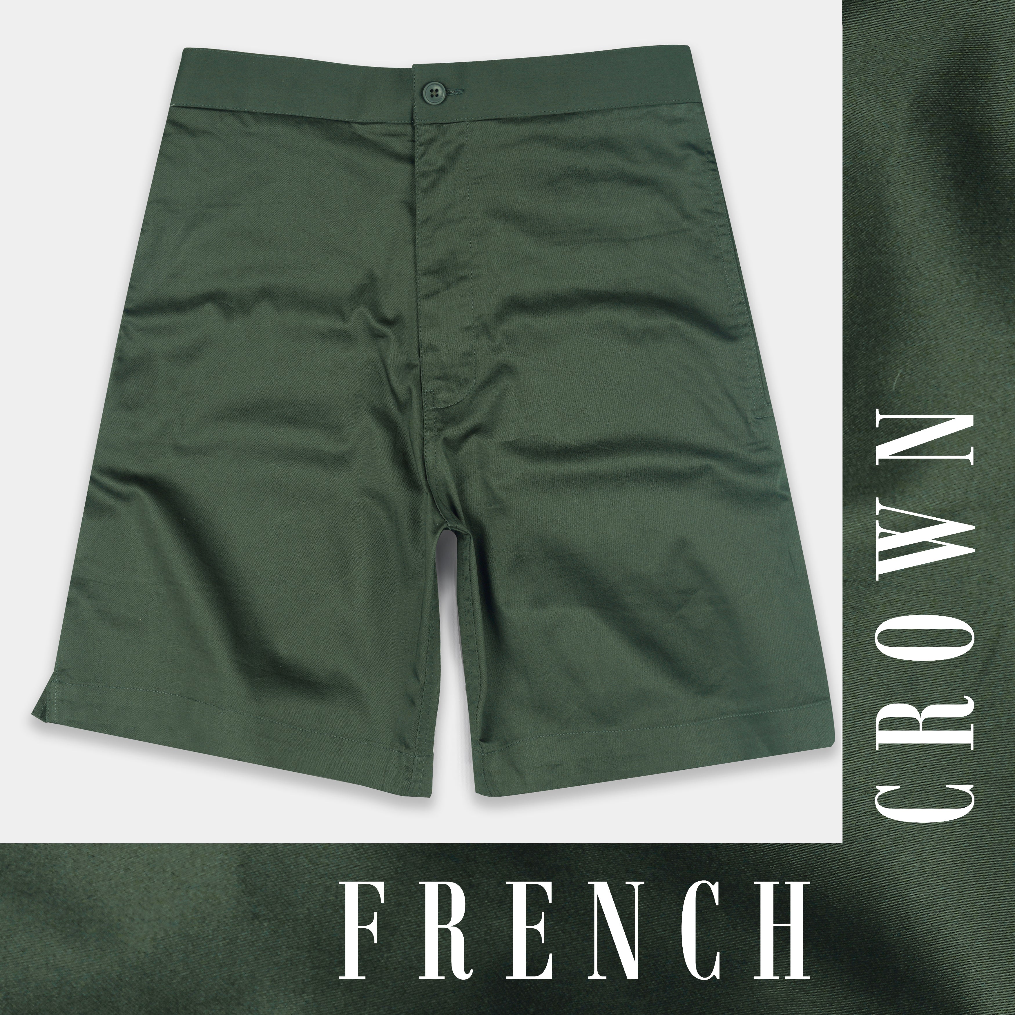 Asparagus Green Subtle Sheen Super Soft Premium Cotton Shorts SR320-28,  SR320-30,  SR320-32,  SR320-34,  SR320-36,  SR320-38,  SR320-40,  SR320-42,  SR320-44