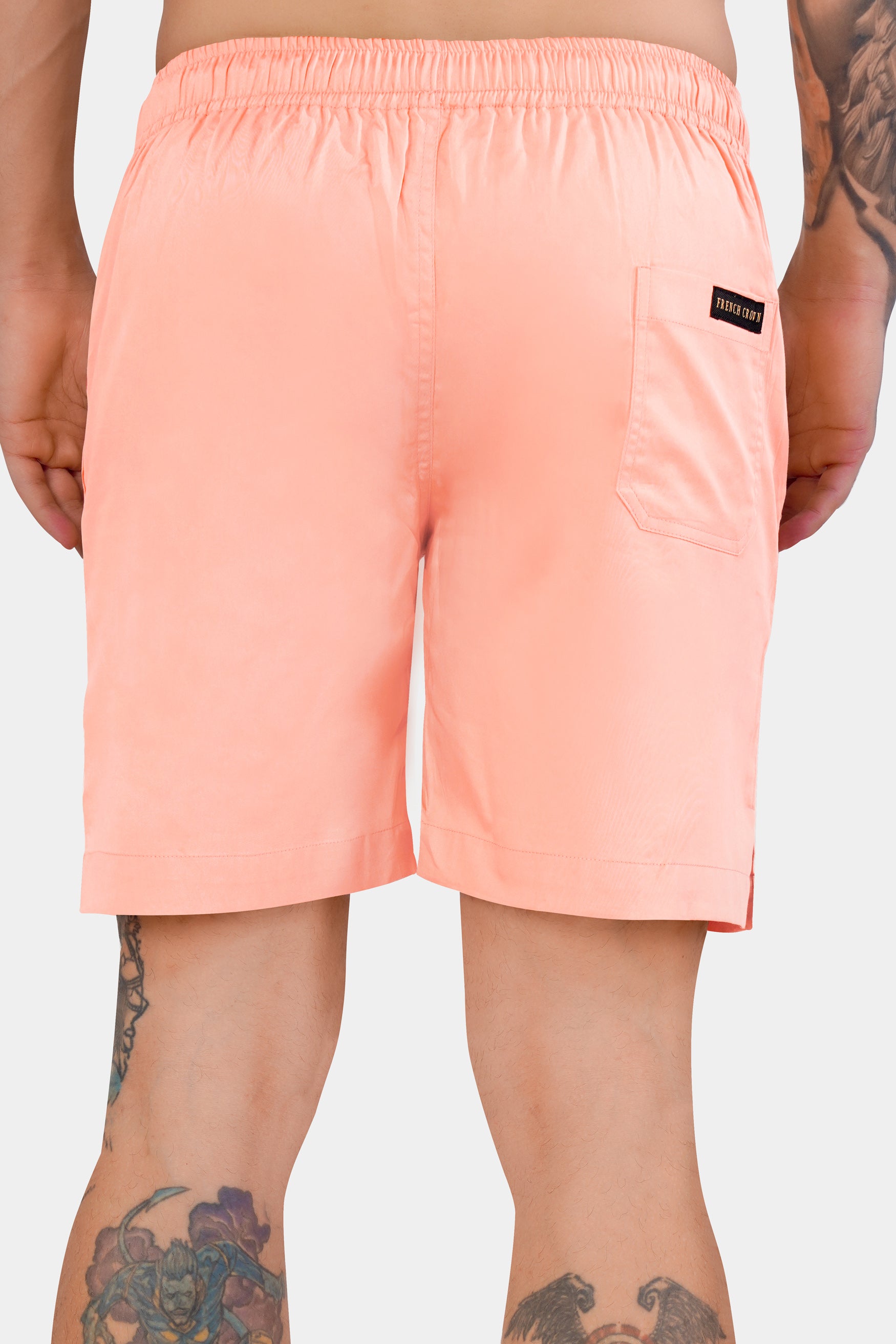 Salmon Peach Subtle Sheen Super Soft Premium Cotton Shorts SR323-28,  SR323-30,  SR323-32,  SR323-34,  SR323-36,  SR323-38,  SR323-40,  SR323-42,  SR323-44