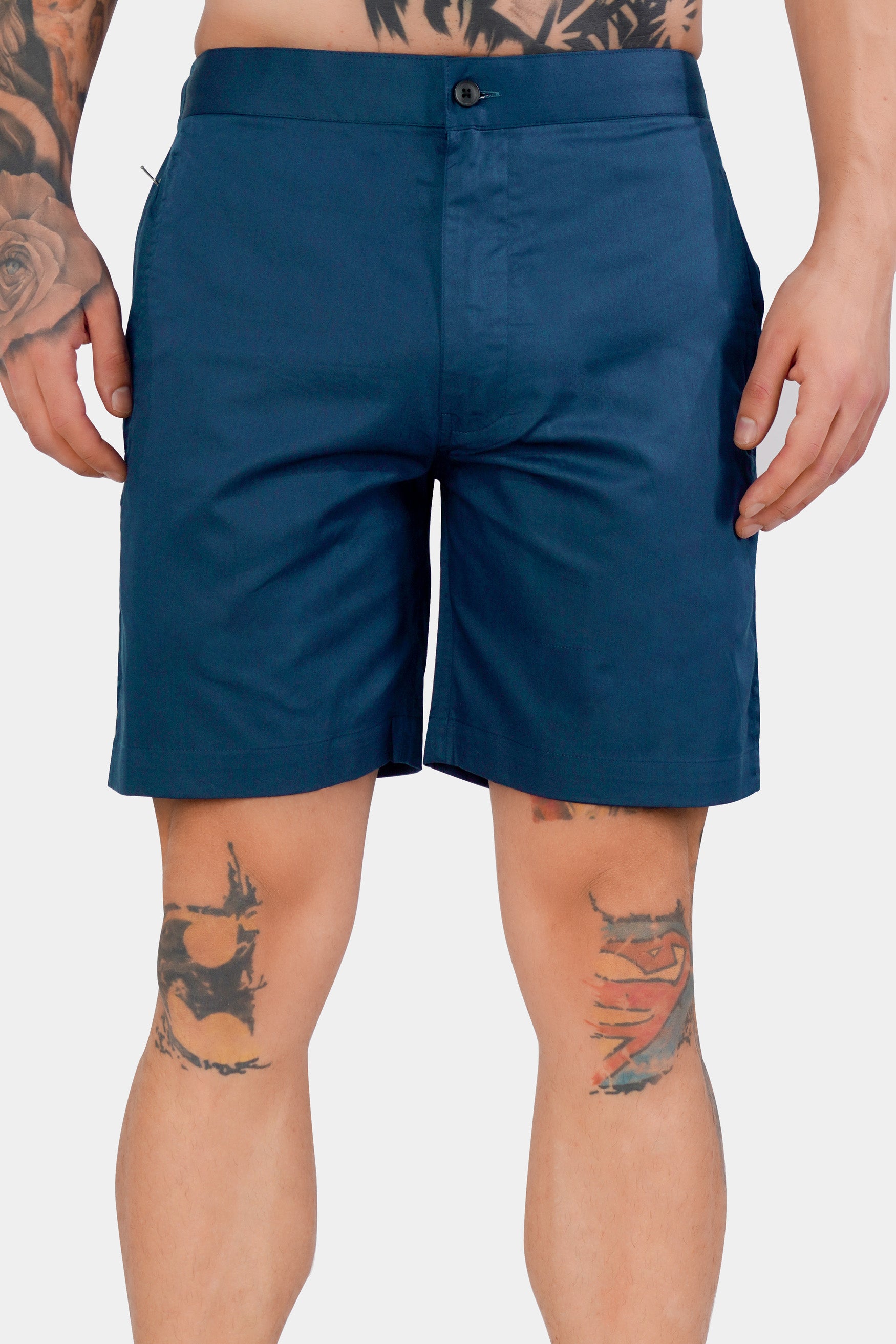 Yale Blue Subtle Sheen Super Soft Premium Cotton Shorts SR324-28,  SR324-30,  SR324-32,  SR324-34,  SR324-36,  SR324-38,  SR324-40,  SR324-42,  SR324-44