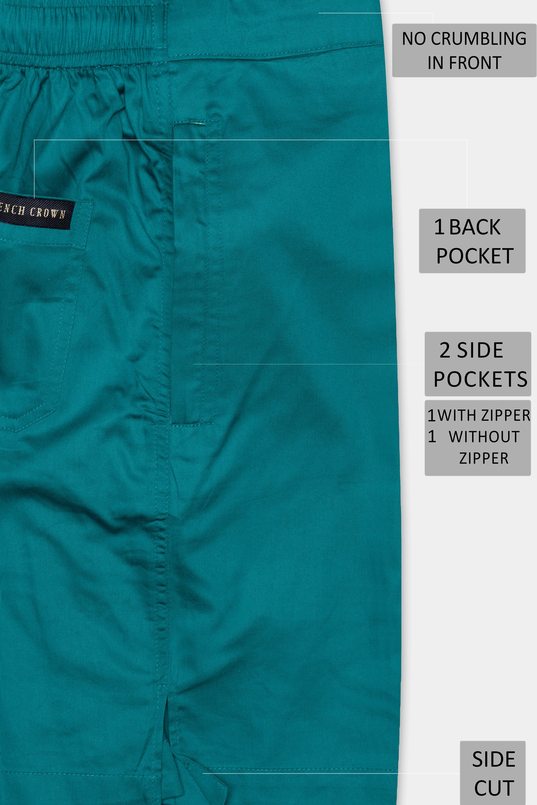 Surfie Green Subtle Sheen Super Soft Premium Cotton Shorts SR327-28,  SR327-30,  SR327-32,  SR327-34,  SR327-36,  SR327-38,  SR327-40,  SR327-42,  SR327-44