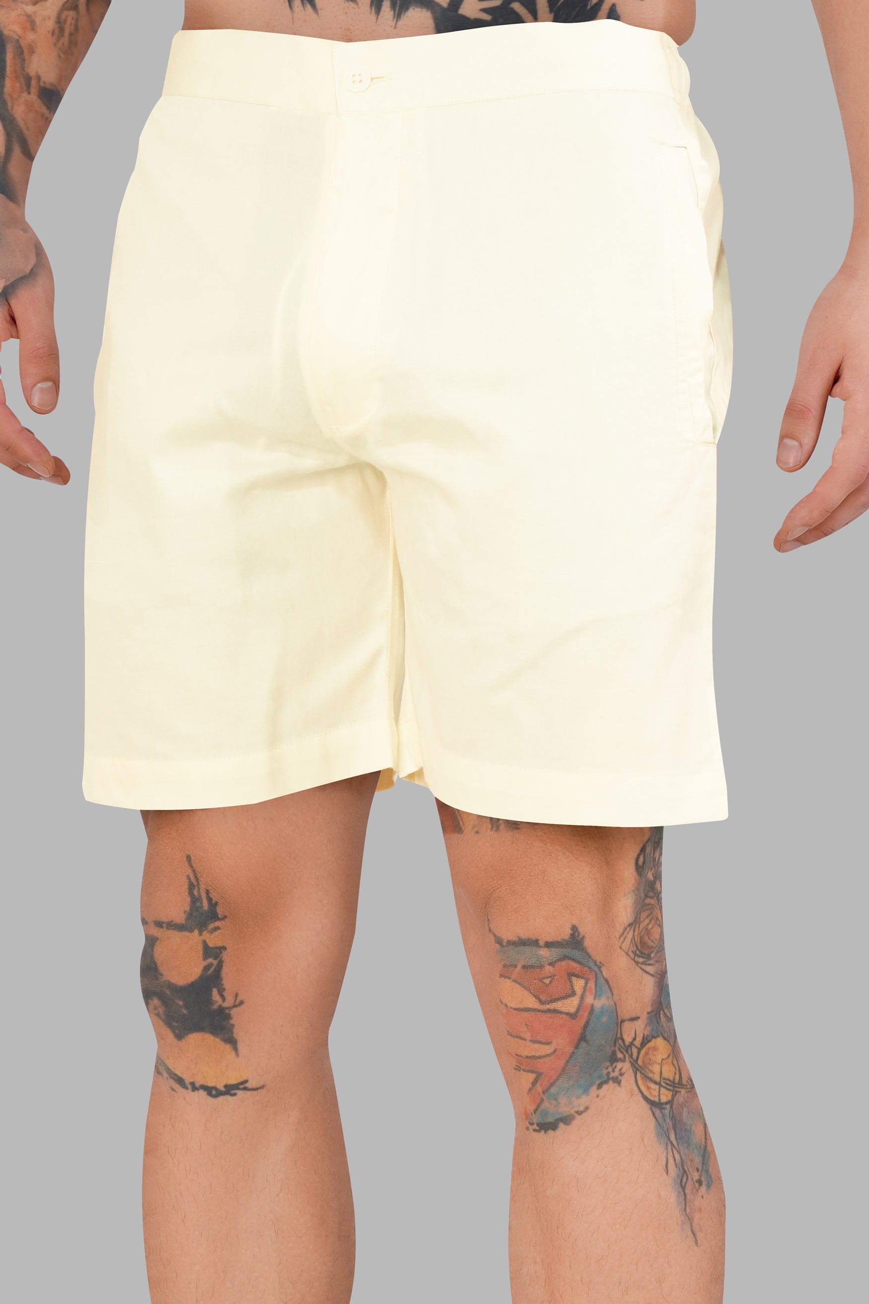 Beige Subtle Sheen Super Soft Premium Cotton Shorts SR328-28,  SR328-30,  SR328-32,  SR328-34,  SR328-36,  SR328-38,  SR328-40,  SR328-42,  SR328-44