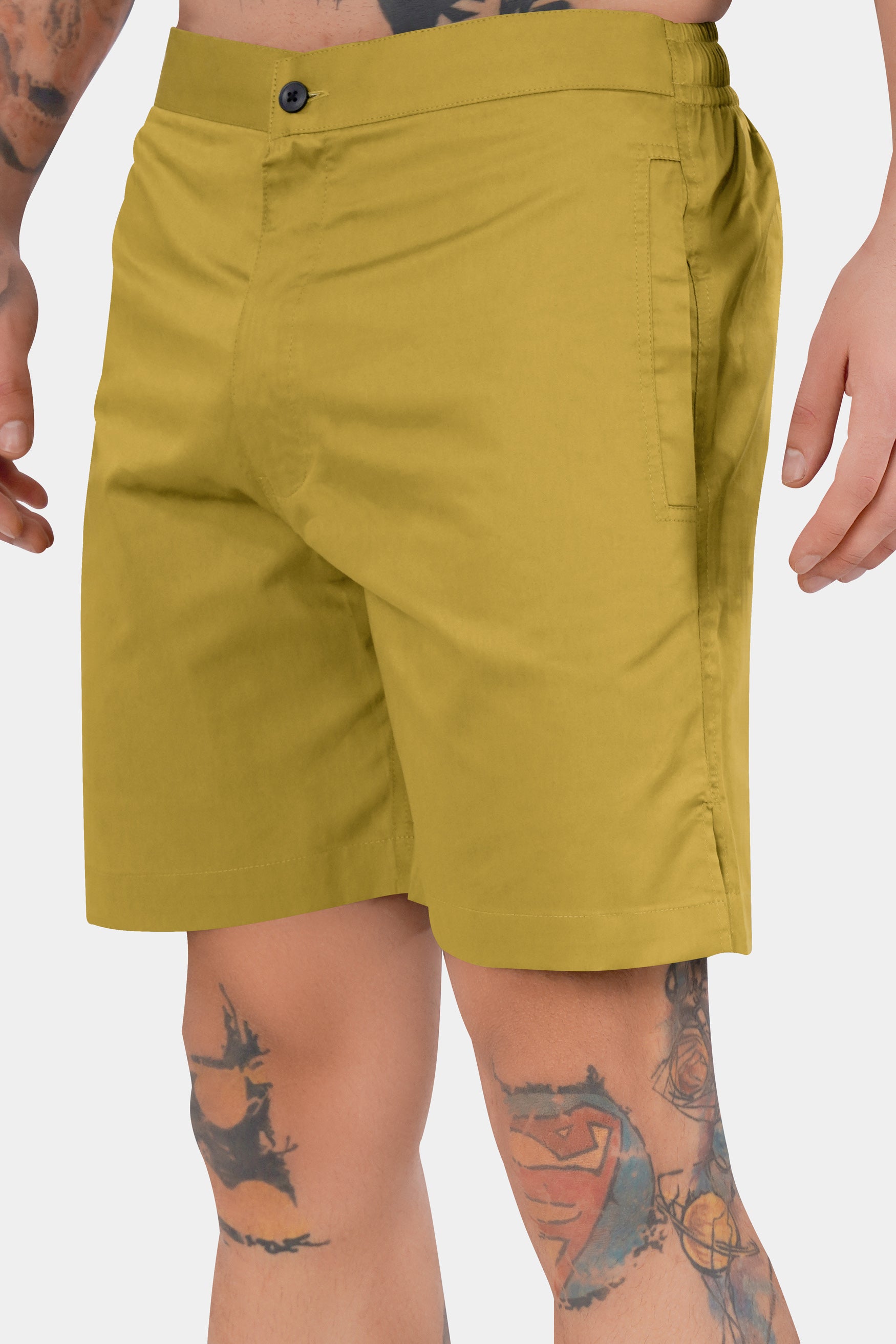 Ronchi Yellow Subtle Sheen Super Soft Premium Cotton Shorts SR331-28,  SR331-30,  SR331-32,  SR331-34,  SR331-36,  SR331-38,  SR331-40,  SR331-42,  SR331-44