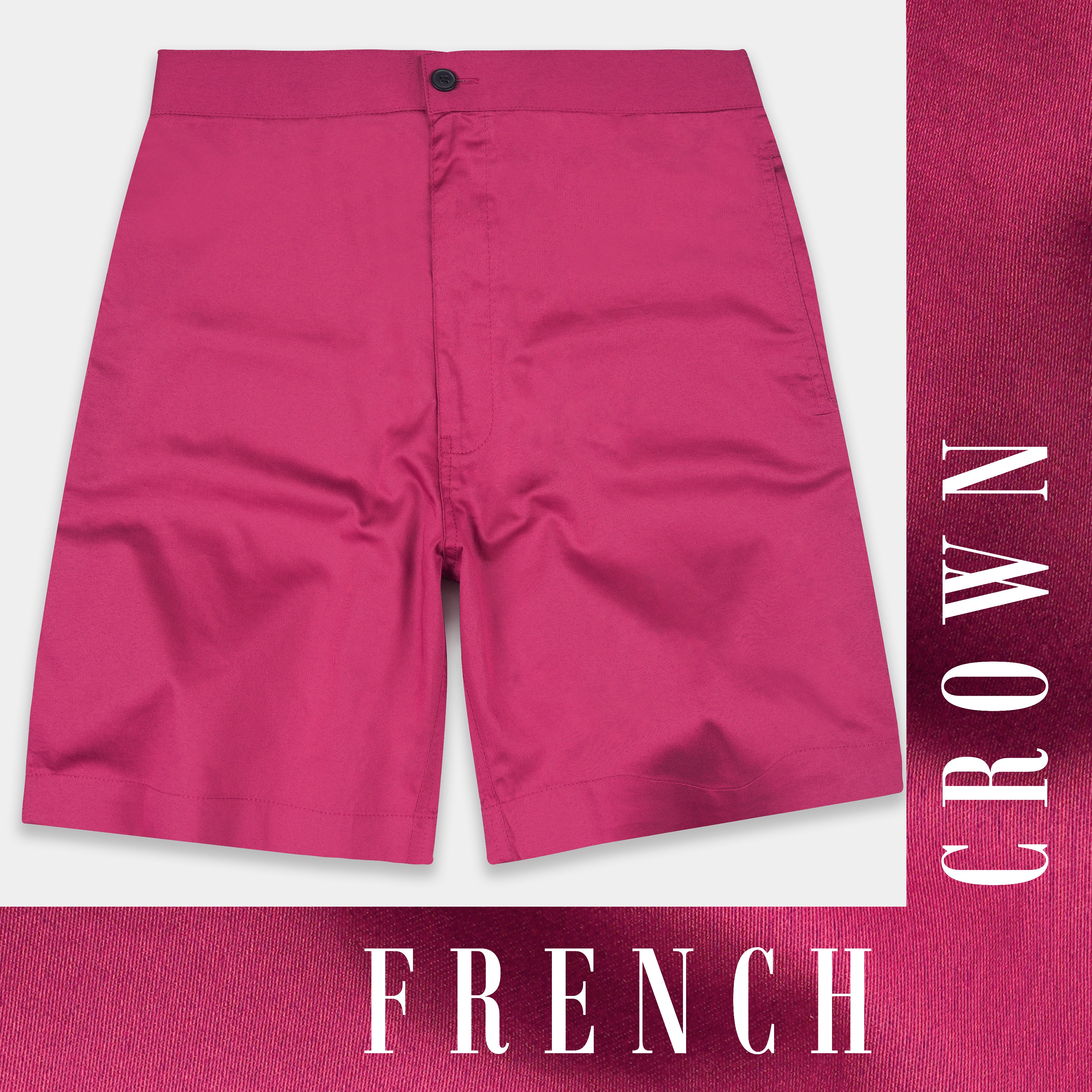 Hibiscus Pink Subtle Sheen Super Soft Premium Cotton Shorts SR333-28,  SR333-30,  SR333-32,  SR333-34,  SR333-36,  SR333-38,  SR333-40,  SR333-42,  SR333-44