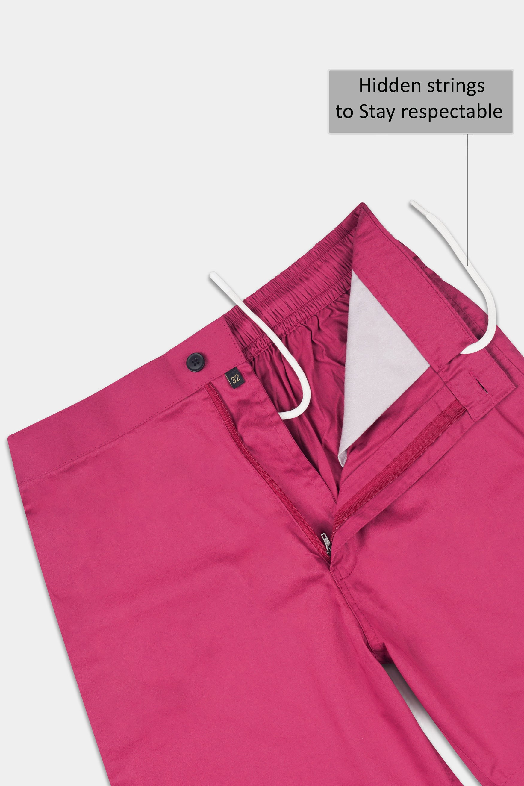 Hibiscus Pink Subtle Sheen Super Soft Premium Cotton Shorts SR333-28,  SR333-30,  SR333-32,  SR333-34,  SR333-36,  SR333-38,  SR333-40,  SR333-42,  SR333-44