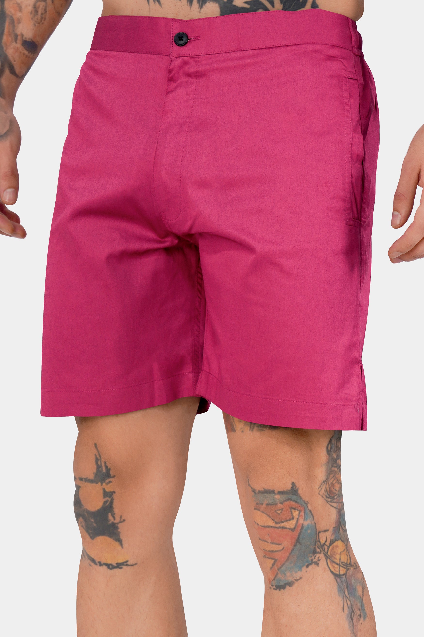 Hibiscus Pink Subtle Sheen Super Soft Premium Cotton Shorts SR333-28,  SR333-30,  SR333-32,  SR333-34,  SR333-36,  SR333-38,  SR333-40,  SR333-42,  SR333-44