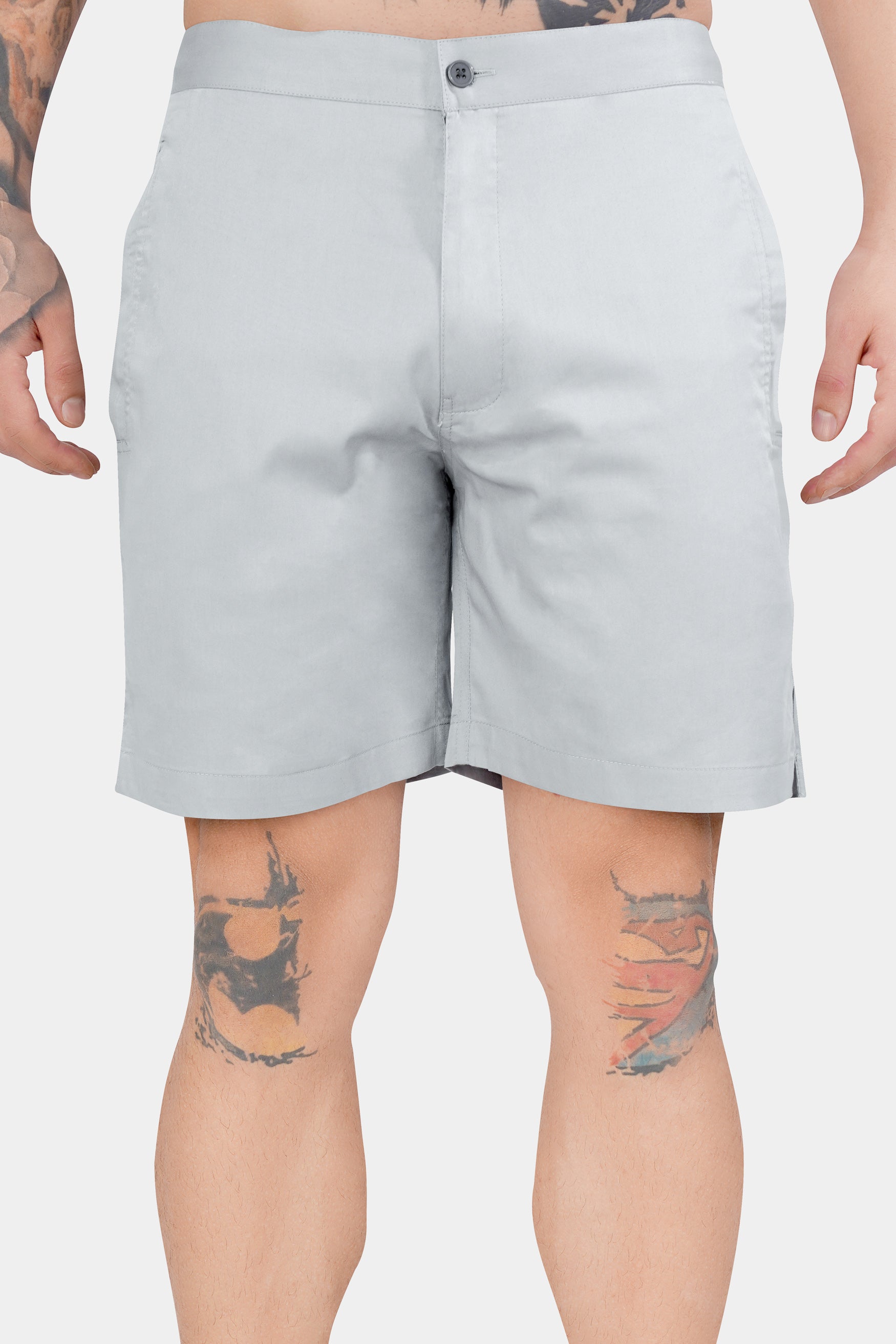 Gainsboro Gray Subtle Sheen Super Soft Premium Cotton Shorts SR335-28,  SR335-30,  SR335-32,  SR335-34,  SR335-36,  SR335-38,  SR335-40,  SR335-42,  SR335-44