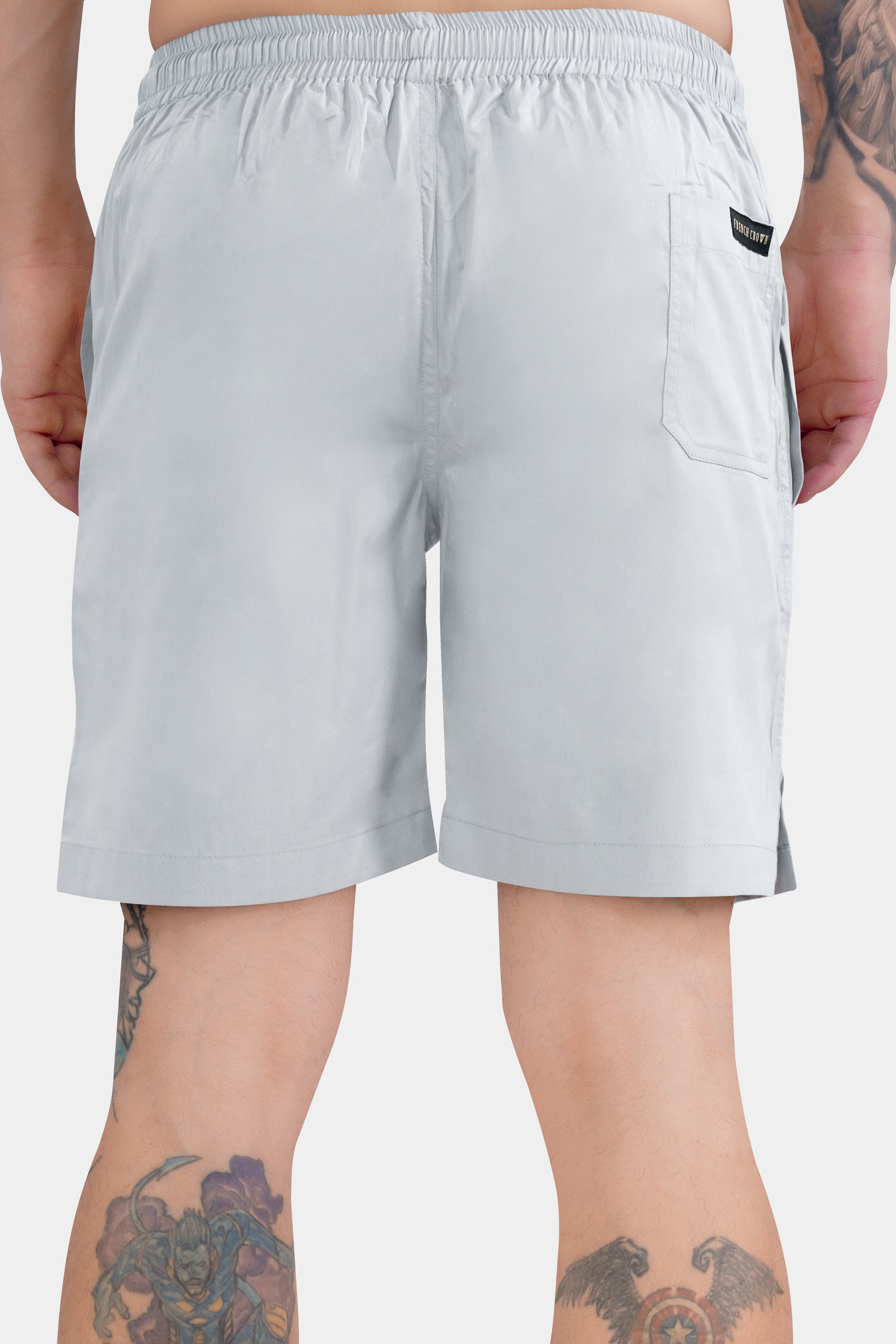 Gainsboro Gray Subtle Sheen Super Soft Premium Cotton Shorts SR335-28,  SR335-30,  SR335-32,  SR335-34,  SR335-36,  SR335-38,  SR335-40,  SR335-42,  SR335-44