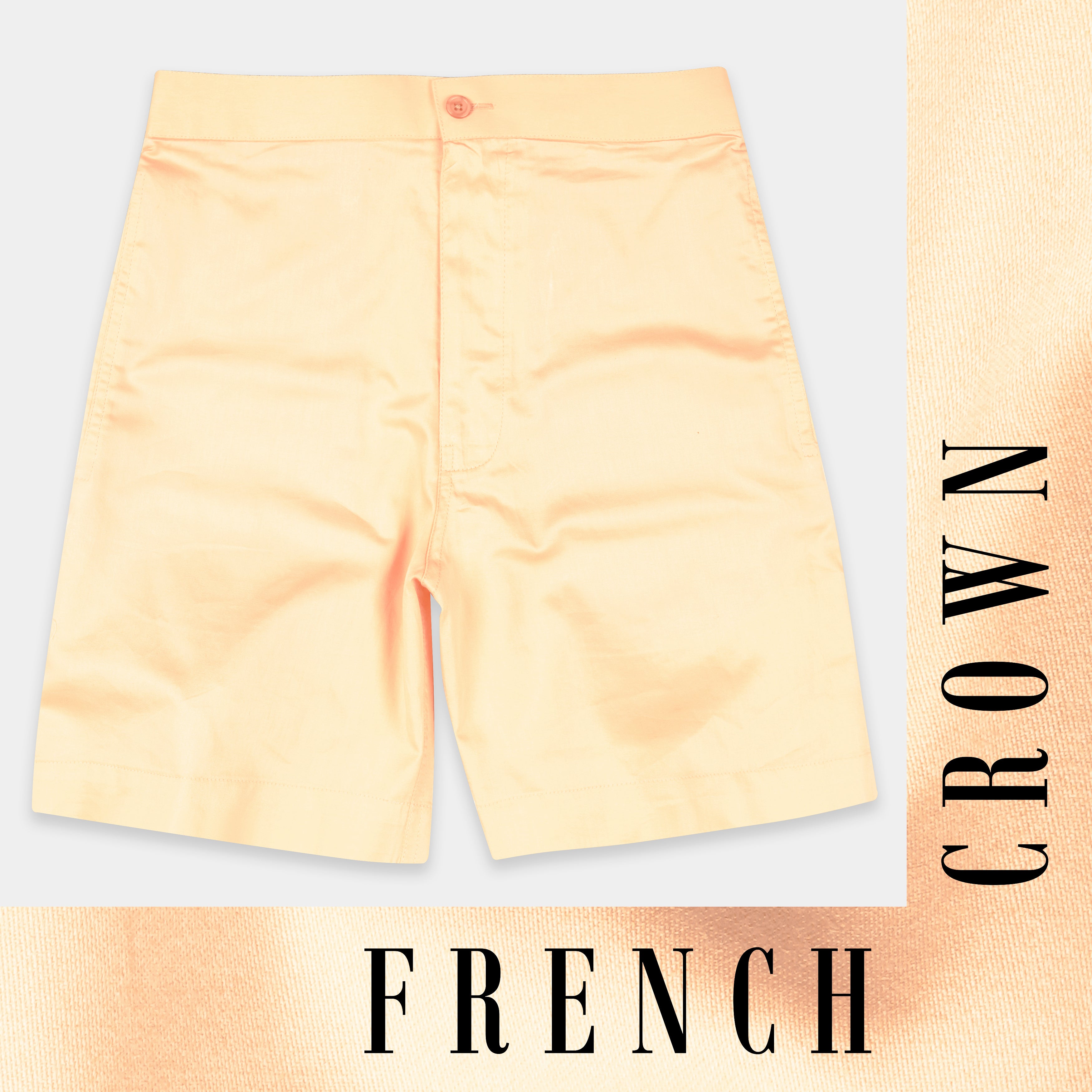 Blond Cream Subtle Sheen Super Soft Premium Cotton Shorts SR338-28,  SR338-30,  SR338-32,  SR338-34,  SR338-36,  SR338-38,  SR338-40,  SR338-42,  SR338-44