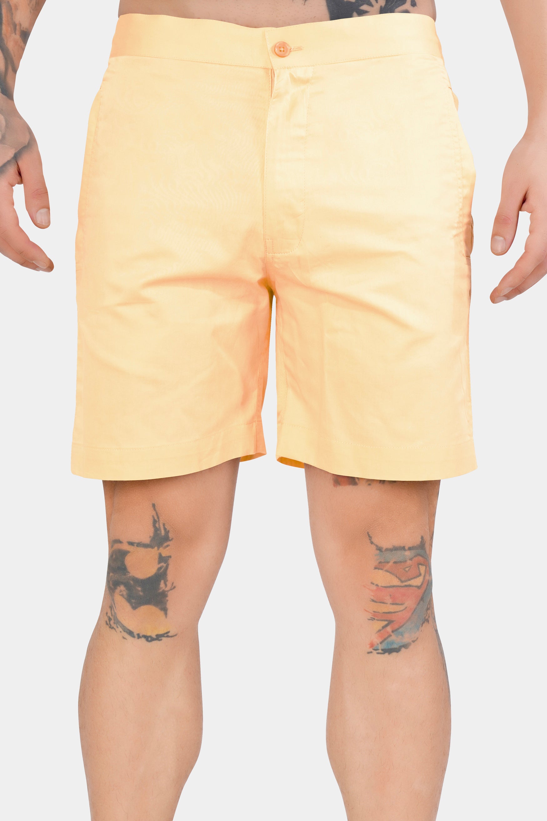 Blond Cream Subtle Sheen Super Soft Premium Cotton Shorts SR338-28,  SR338-30,  SR338-32,  SR338-34,  SR338-36,  SR338-38,  SR338-40,  SR338-42,  SR338-44