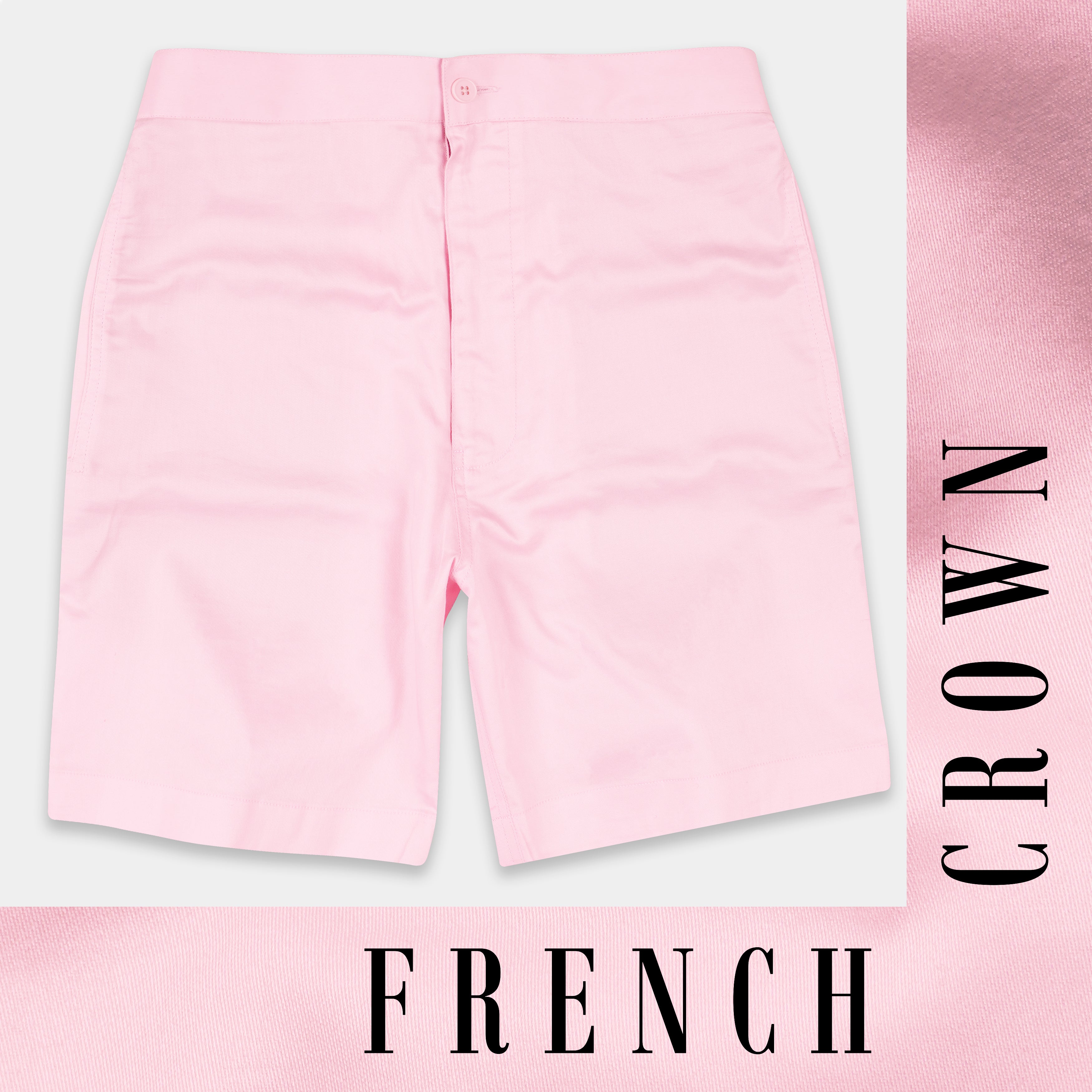 Misty Rose Pink Subtle Sheen Super Soft Premium Cotton Shorts SR340-28,  SR340-30,  SR340-32,  SR340-34,  SR340-36,  SR340-38,  SR340-40,  SR340-42,  SR340-44