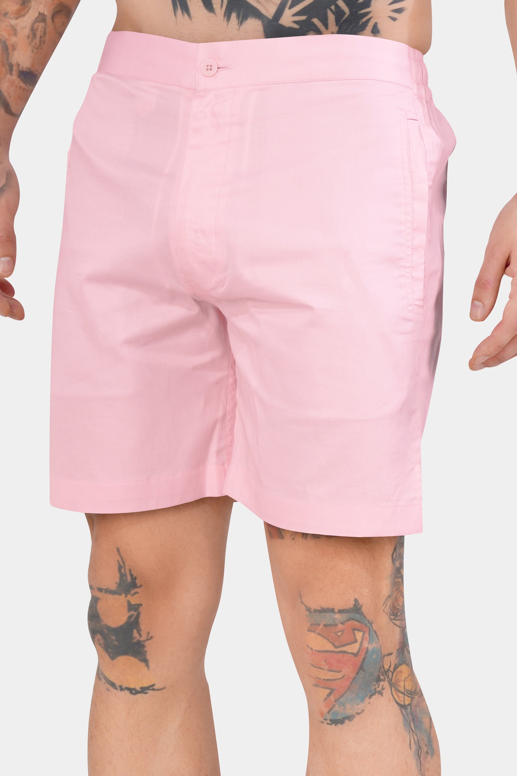 Misty Rose Pink Subtle Sheen Super Soft Premium Cotton Shorts SR340-28,  SR340-30,  SR340-32,  SR340-34,  SR340-36,  SR340-38,  SR340-40,  SR340-42,  SR340-44