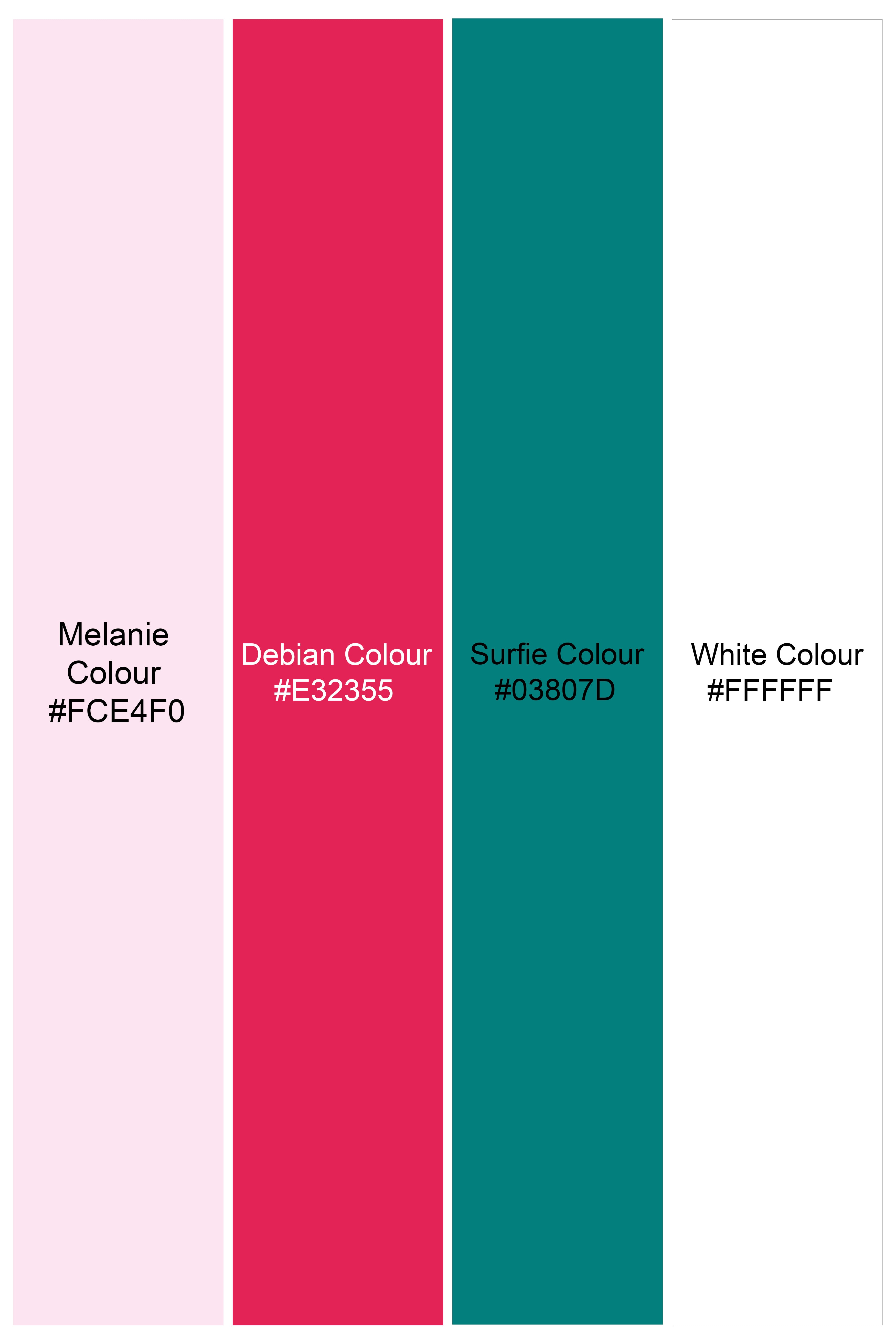 Melaine Pink with Multicolor Rabbit Printed Premium Cotton Shorts