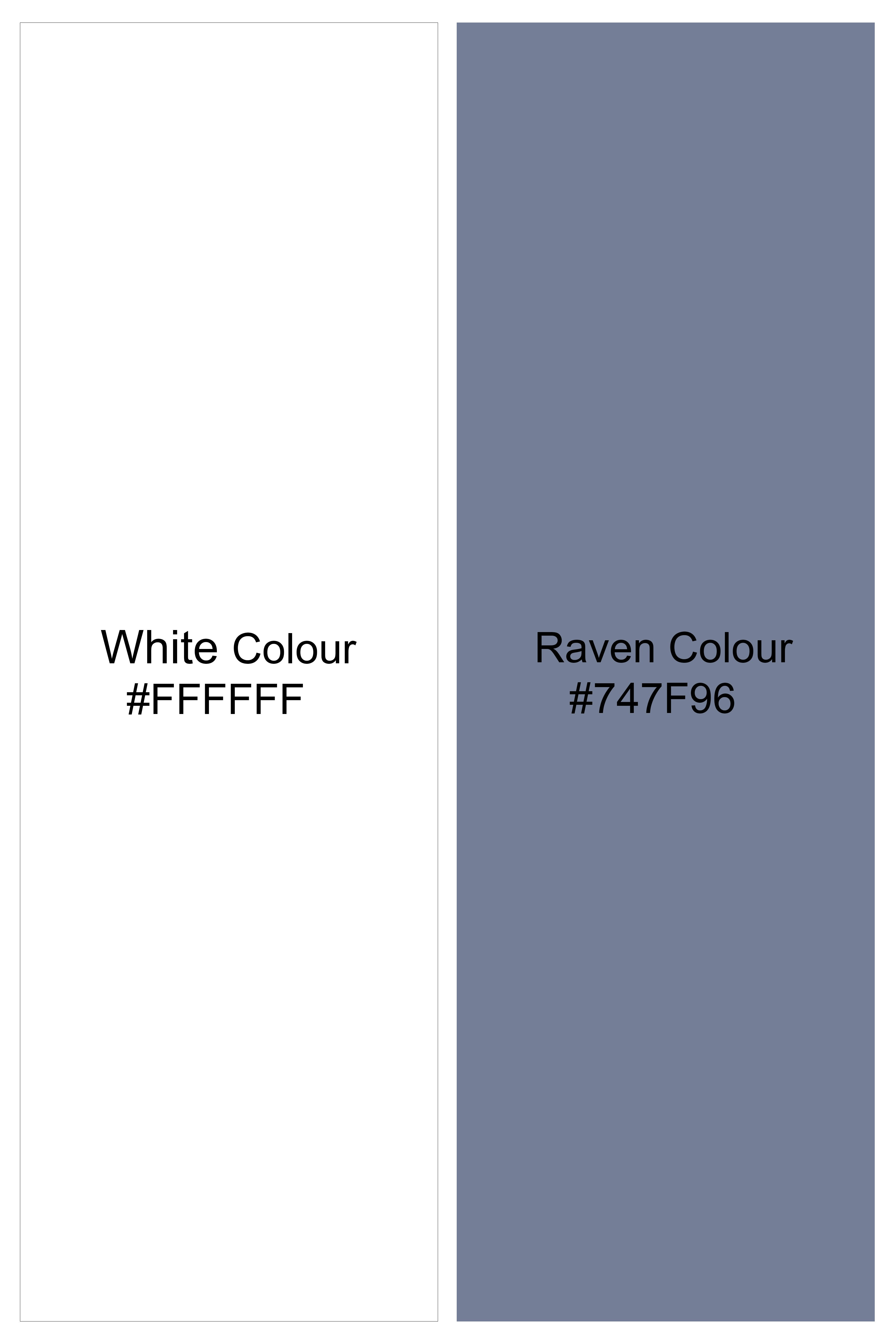 Bright White with Raven Gray Printed Subtle Sheen Super Soft Premium Cotton Shorts SR364-28, SR364-30, SR364-32, SR364-34, SR364-36, SR364-38, SR364-40, SR364-42, SR364-44