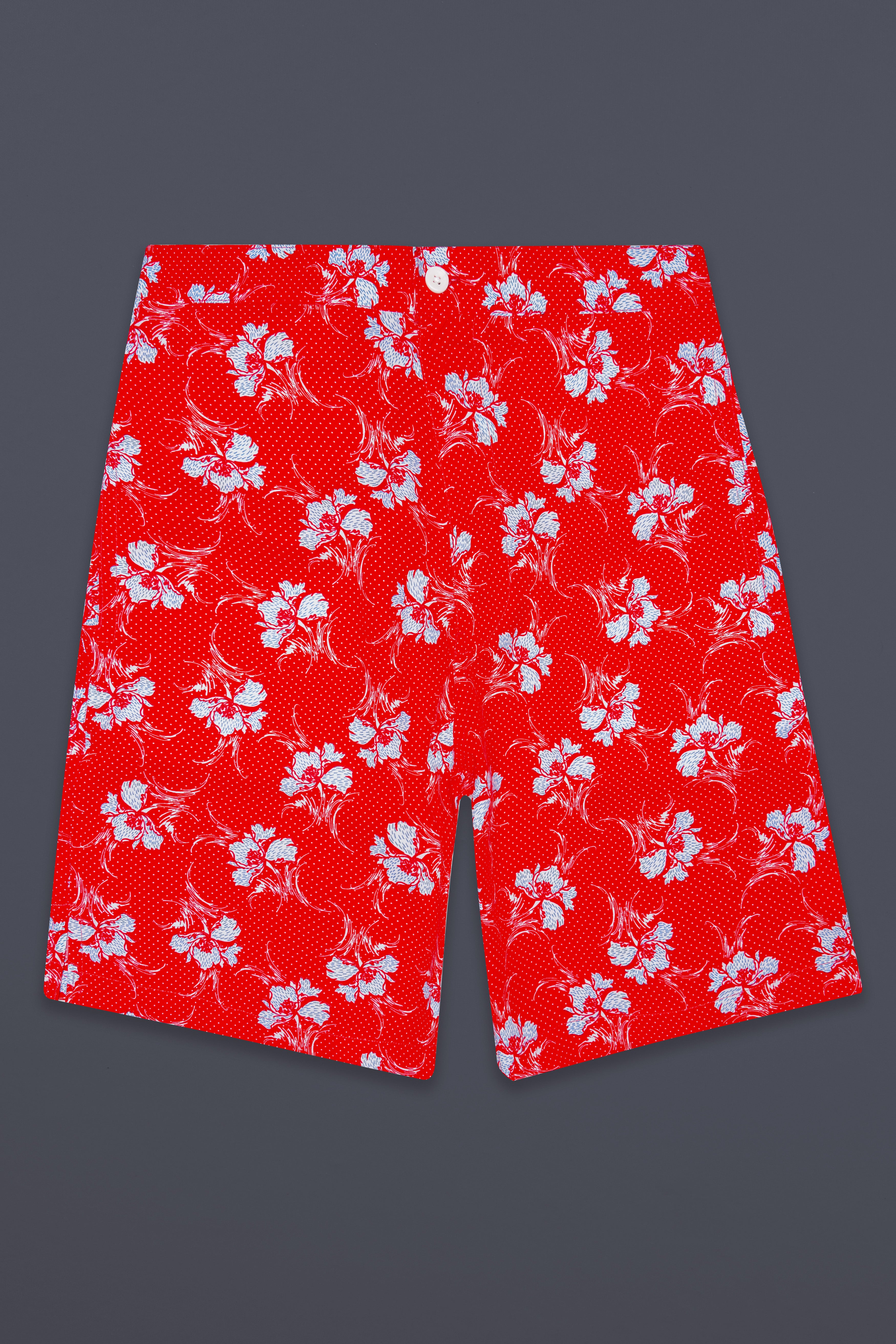Scarzen-Ferrari Red Printed Premium Cotton Shorts