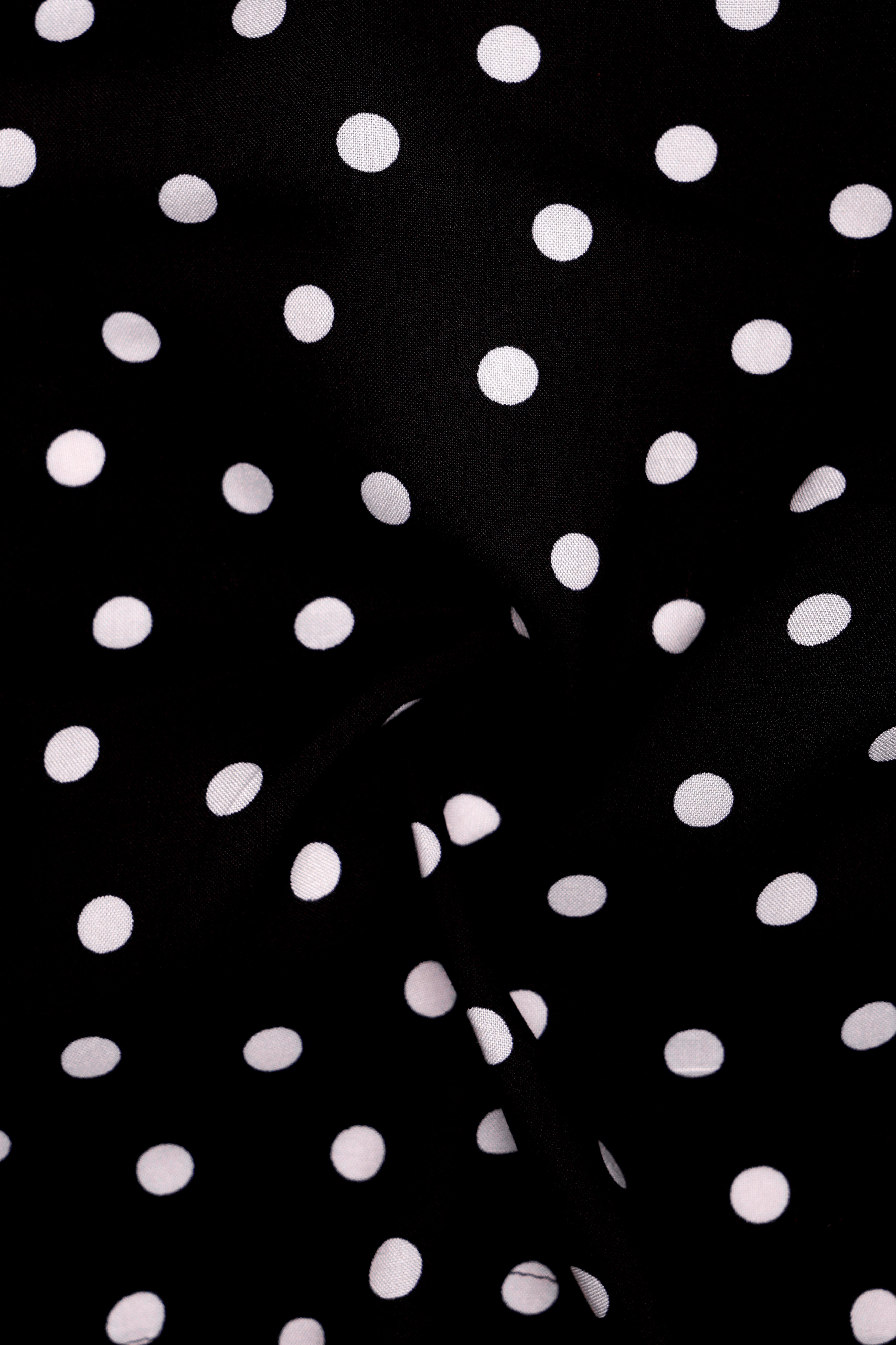 Polaris-Jade Black Polka Dotted Printed Super Soft Premium Tencel Shorts